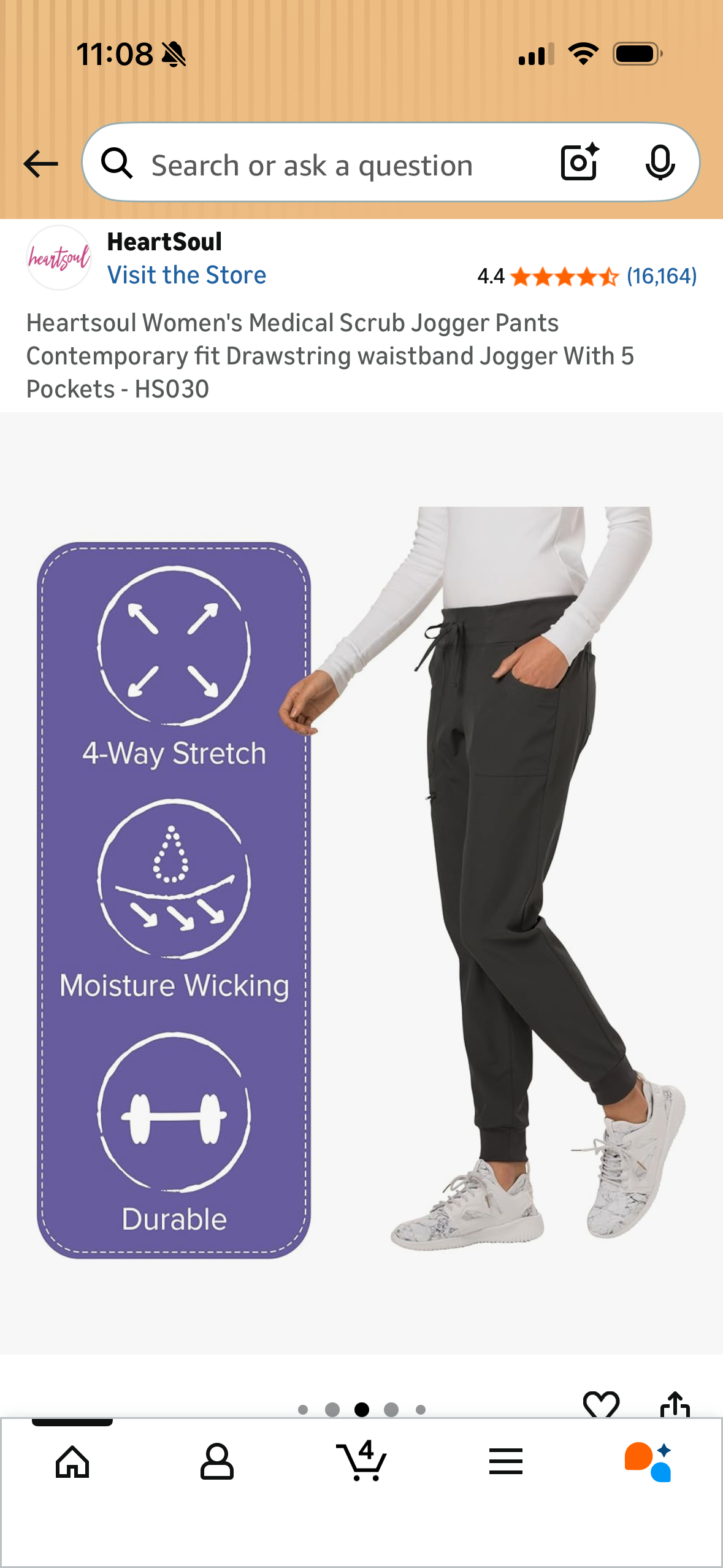 Heartsoul Women's Medical Scrub Jogger Pants Contemporary fit Drawstring waistband Jogger With 5 Pockets (Size XX-Large)