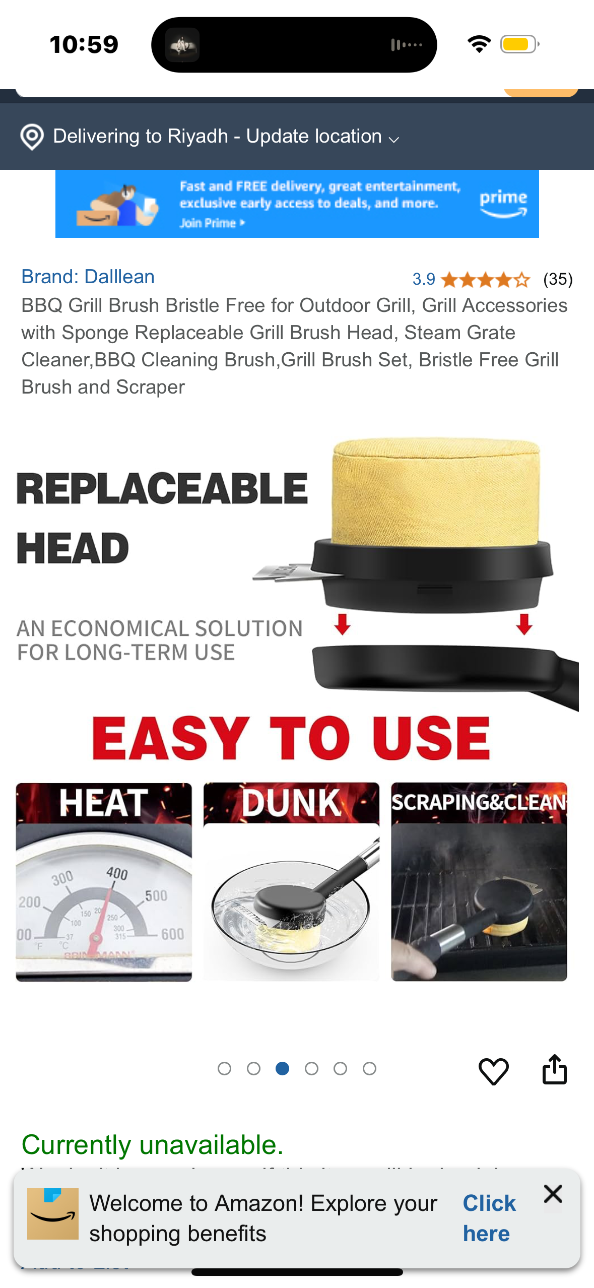 BBQ Grill Brush Bristle Free for Outdoor Grill, Grill Accessories with Sponge Replaceable Grill Brush Head, Steam Grate Cleaner,BBQ Cleaning Brush,Grill Brush Set, Bristle Free Grill Brush and Scraper