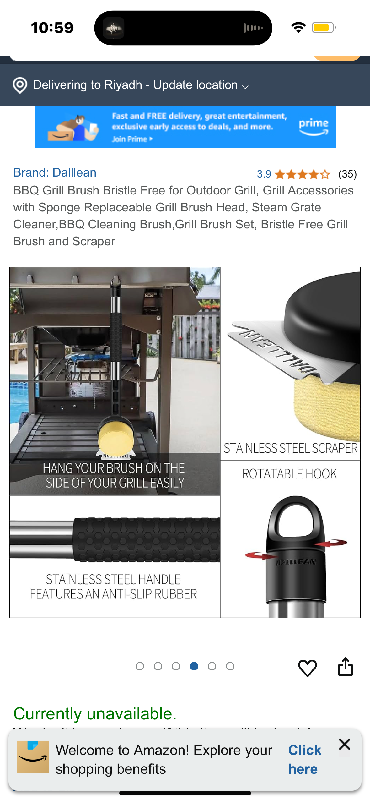 BBQ Grill Brush Bristle Free for Outdoor Grill, Grill Accessories with Sponge Replaceable Grill Brush Head, Steam Grate Cleaner,BBQ Cleaning Brush,Grill Brush Set, Bristle Free Grill Brush and Scraper