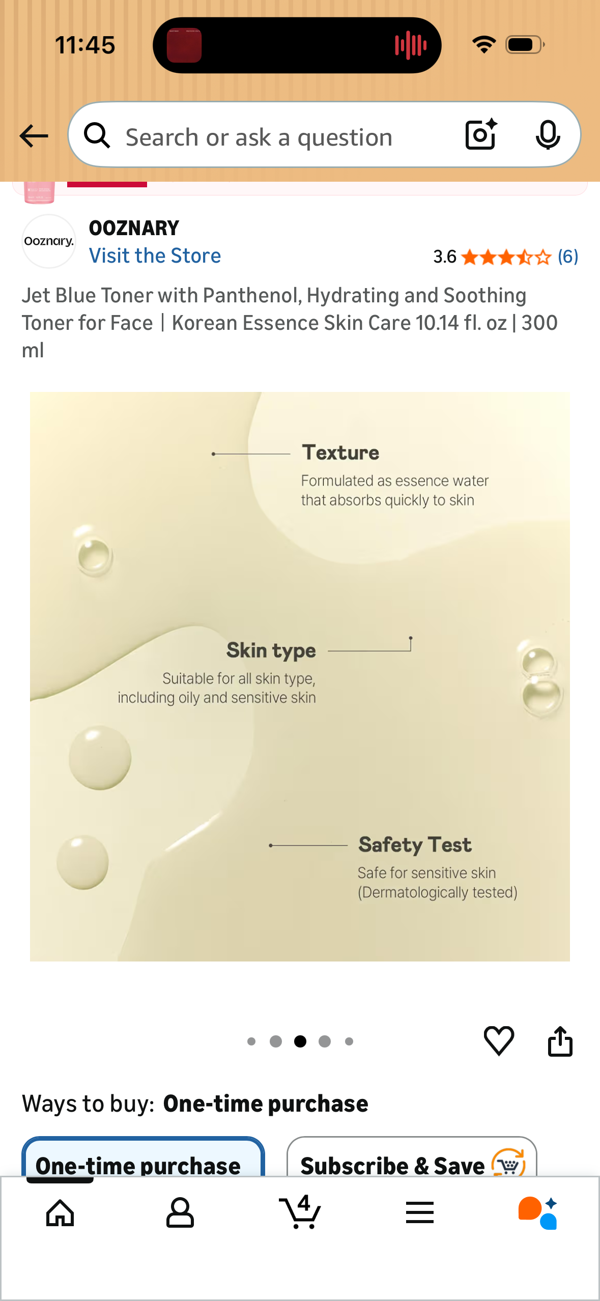 Jet Blue Toner with Panthenol, Hydrating and Soothing Toner for FaceㅣKorean Essence Skin Care 10.14 fl. oz | 300 ml