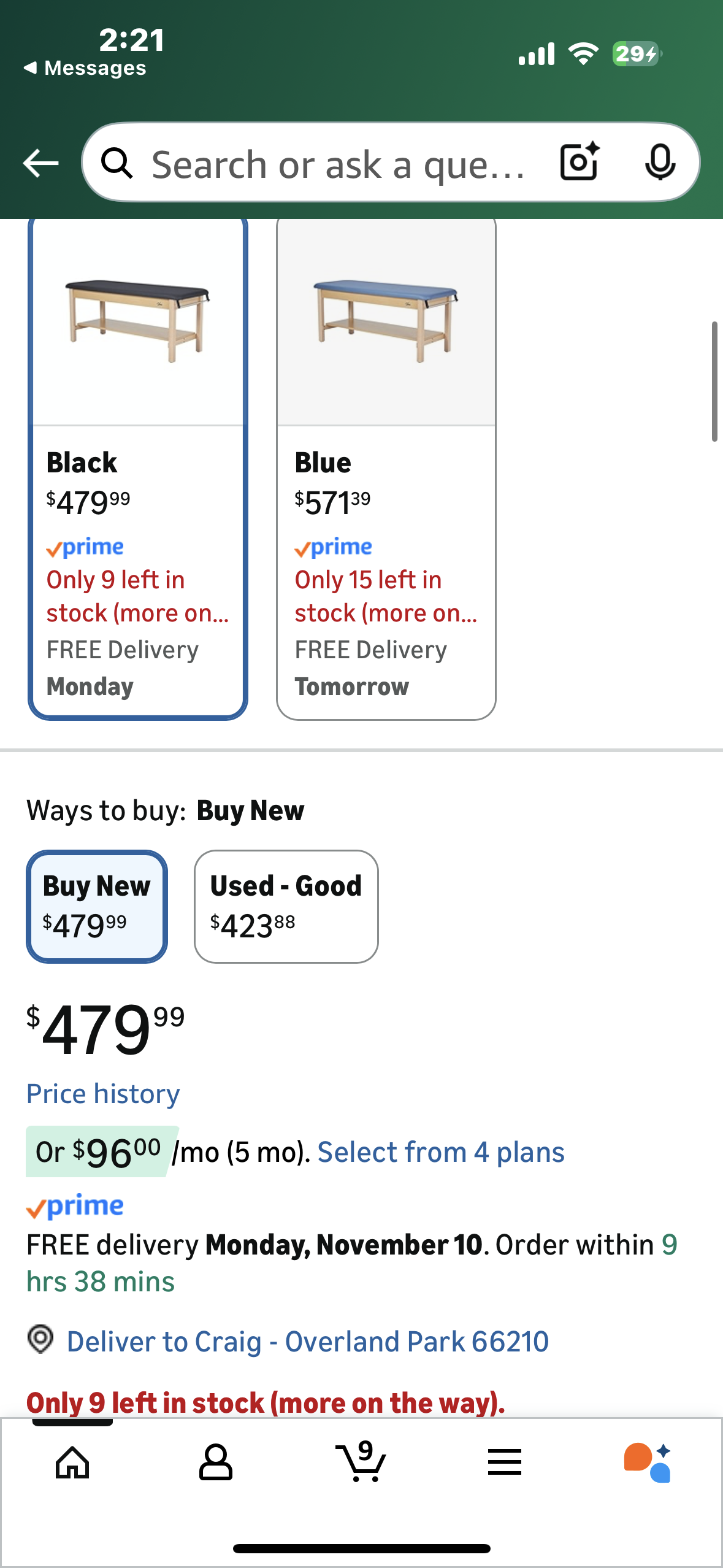 VivaComfort Aristo H-Brace Wooden Flat Treatment Table with Shelf, 500 Ibs Weight Capacity, Black (R722)