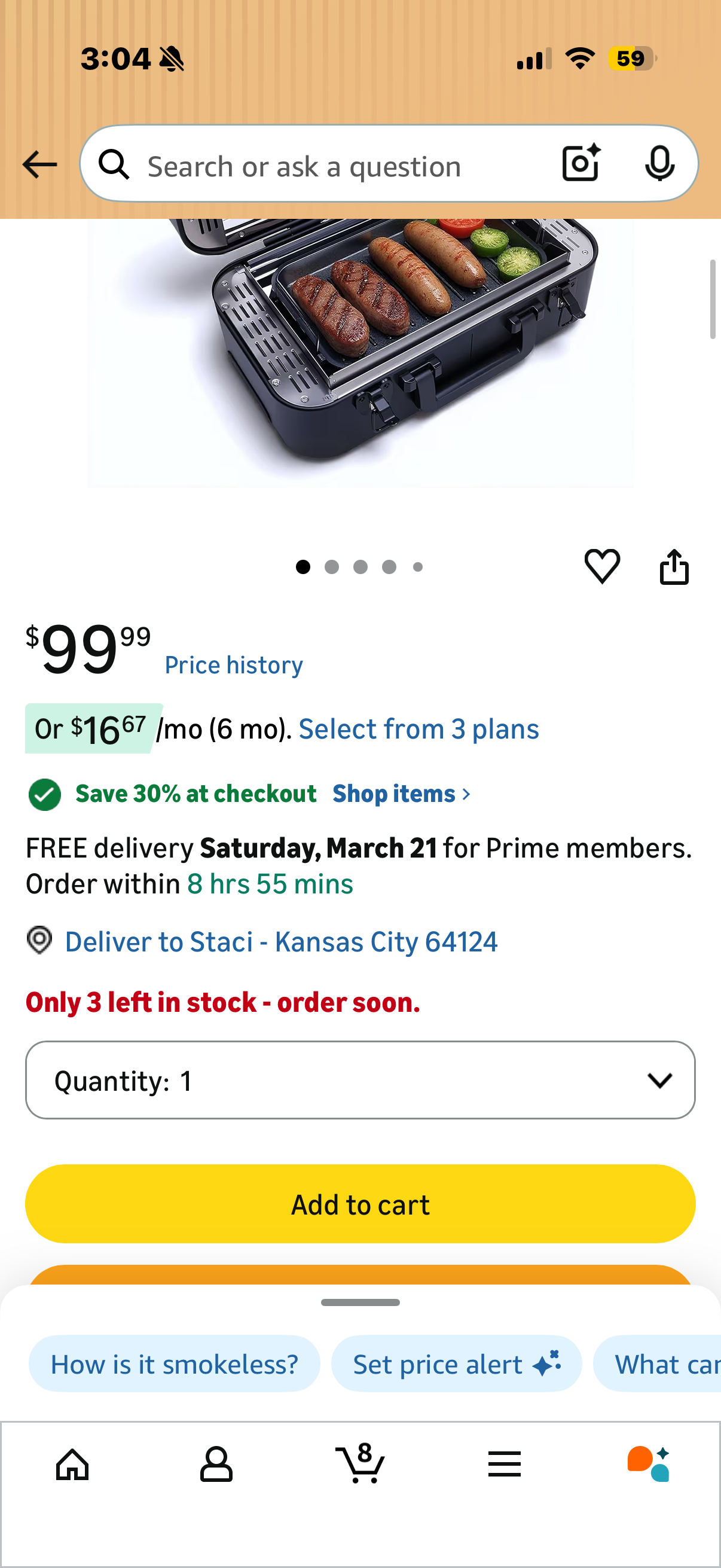 Electric Smokeless Grill, Portable Electric Grill Griddle with Detachable Non-Stick Grill Plate, Quartz Infrared Heating Korean BBQ Grill for Baking Steaks Chicken Wings Hamburgers Sausages ect