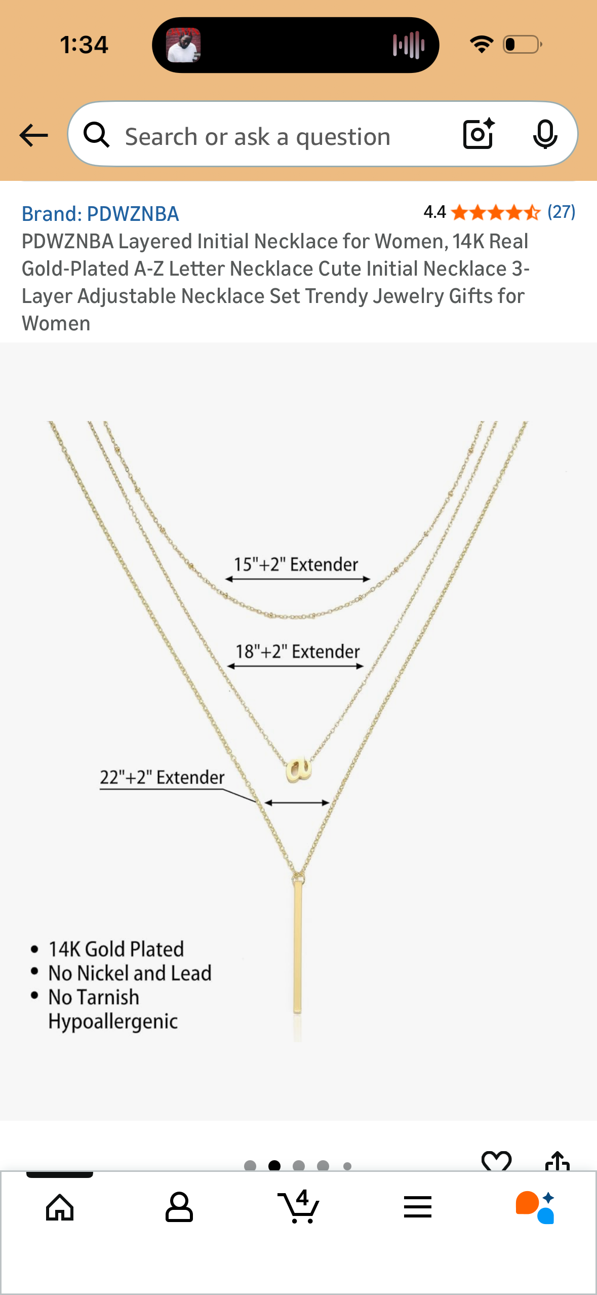 PDWZNBA Layered Initial Necklace for Women, 14K Real Gold-Plated T Letter Necklace Cute Initial Necklace 3-Layer Adjustable Necklace Set Trendy Jewelry Gifts for Women (Initial T)