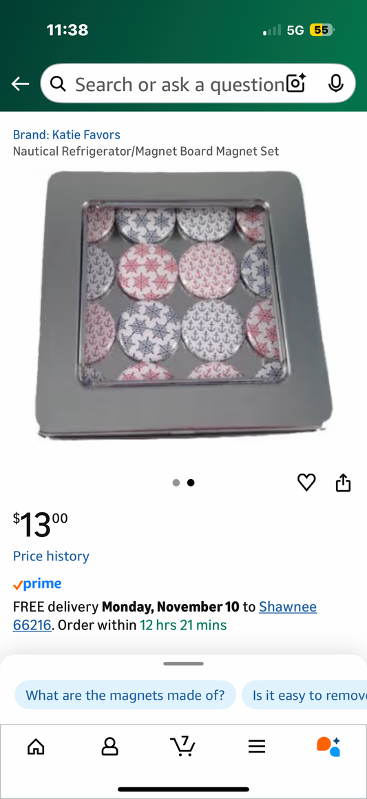 Nautical Refrigerator/Magnet Board Magnet Set