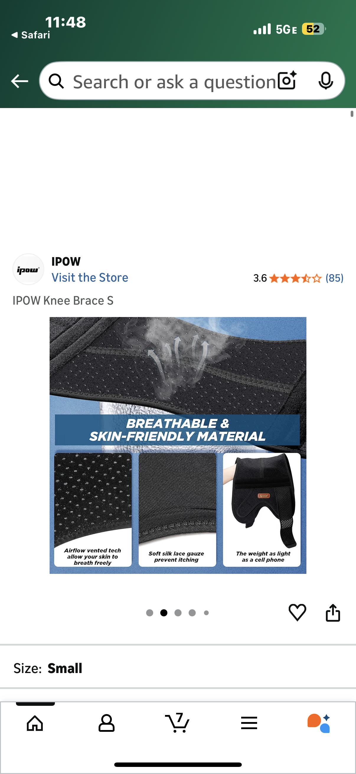 IPOW Knee Brace (Size Medium and Large)