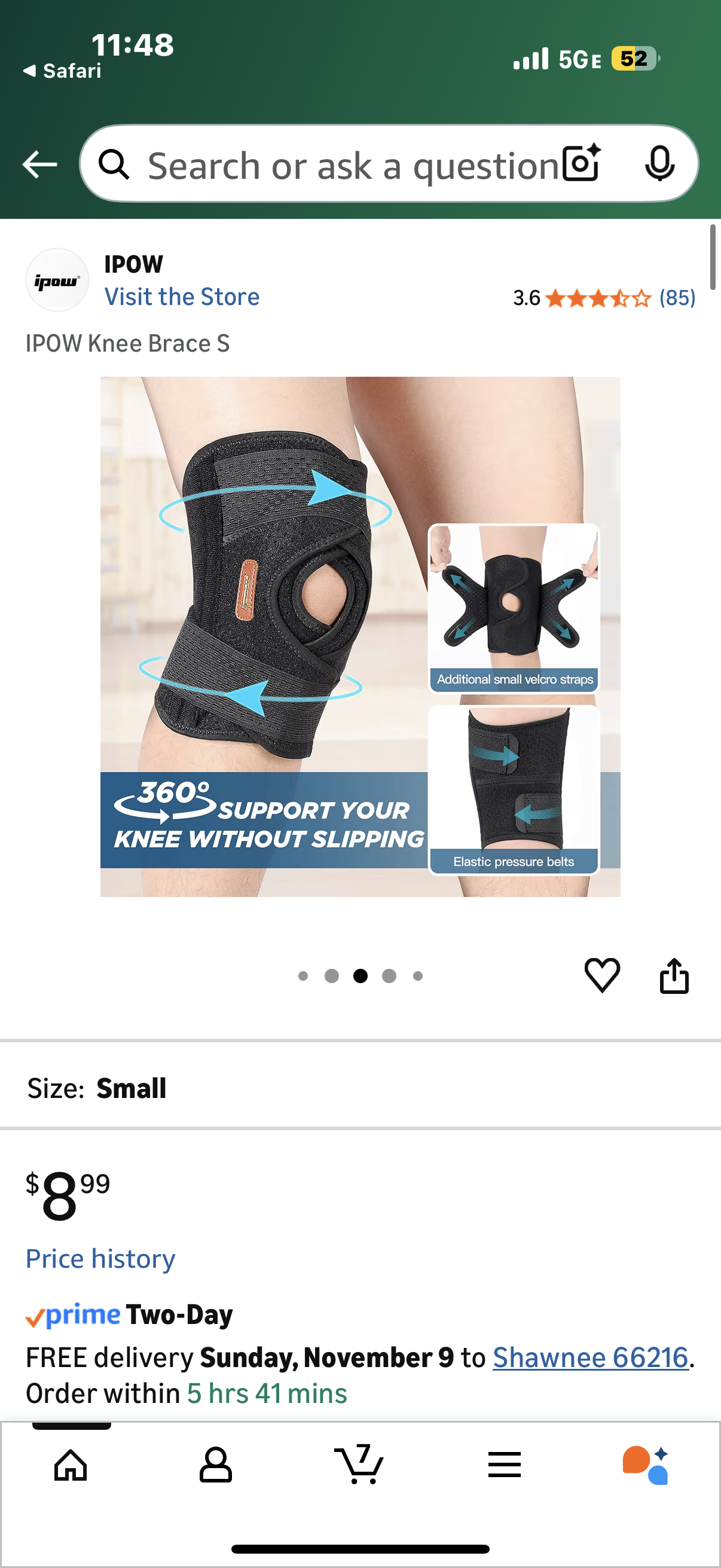 IPOW Knee Brace (Size Medium and Large)