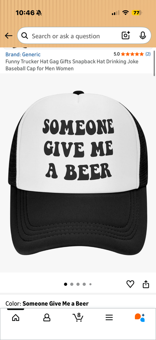 Funny Trucker Hat Gag Gifts Snapback Hat Drinking Joke Baseball Cap for Men Women