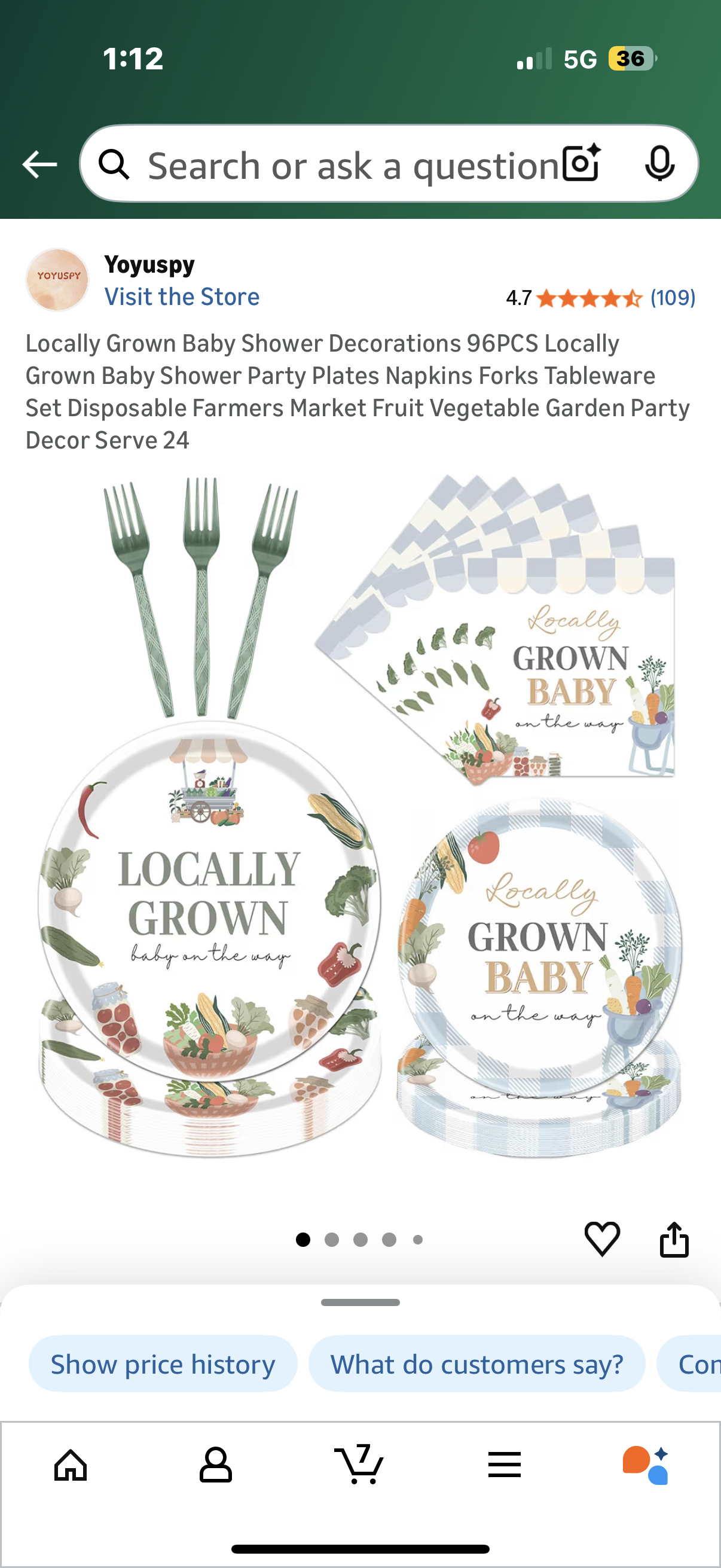 Locally Grown Baby Shower Decorations 96PCS Locally Grown Baby Shower Party Plates Napkins Forks Tableware Set Disposable Farmers Market Fruit Vegetable Garden Party Decor Serve 24