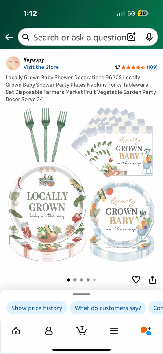 Locally Grown Baby Shower Decorations 96PCS Locally Grown Baby Shower Party Plates Napkins Forks Tableware Set Disposable Farmers Market Fruit Vegetable Garden Party Decor Serve 24