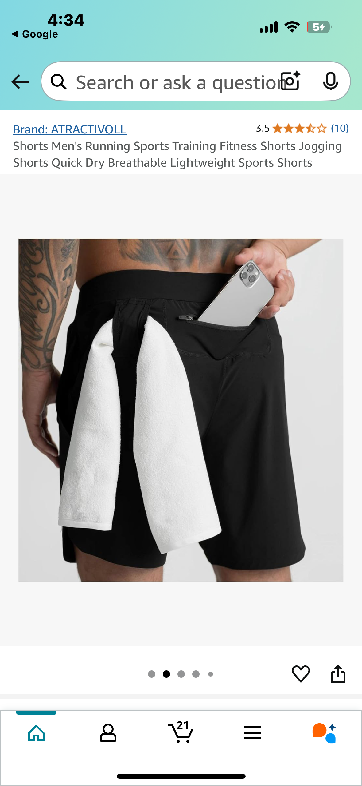 Men's Quick Dry Breathable Lightweight Shorts, Black (Size XL)