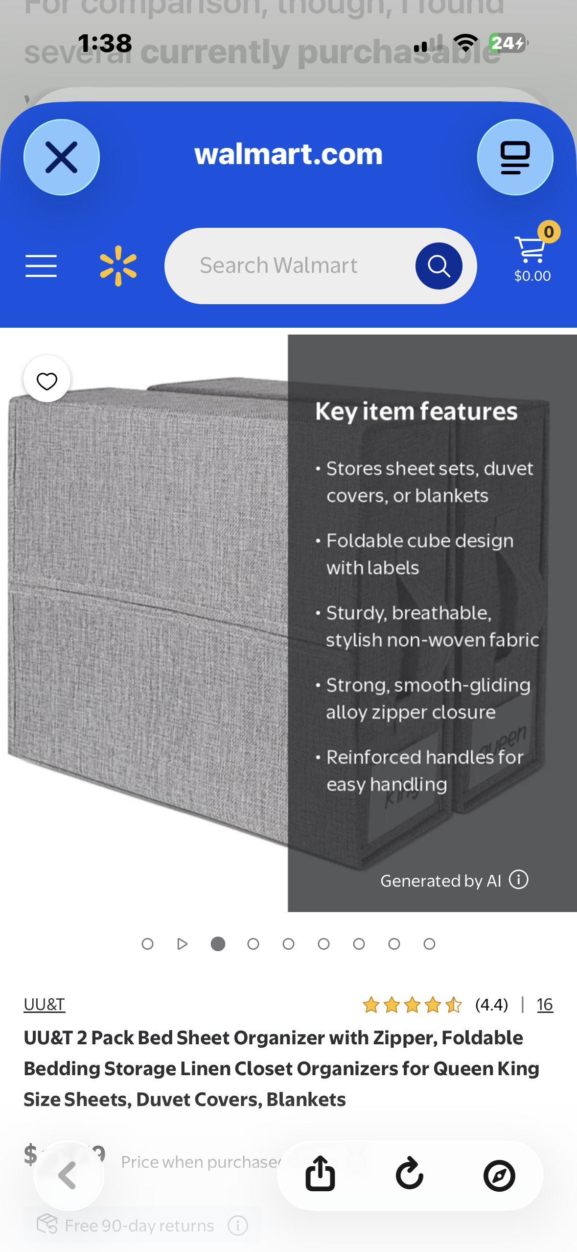 2 Pack Bed Sheet Organizers and Storage, Bedding Storage Boxes, Closet Organizers, Duvets, Blankets, Towel, Clothing, Quality Linen (Beige)