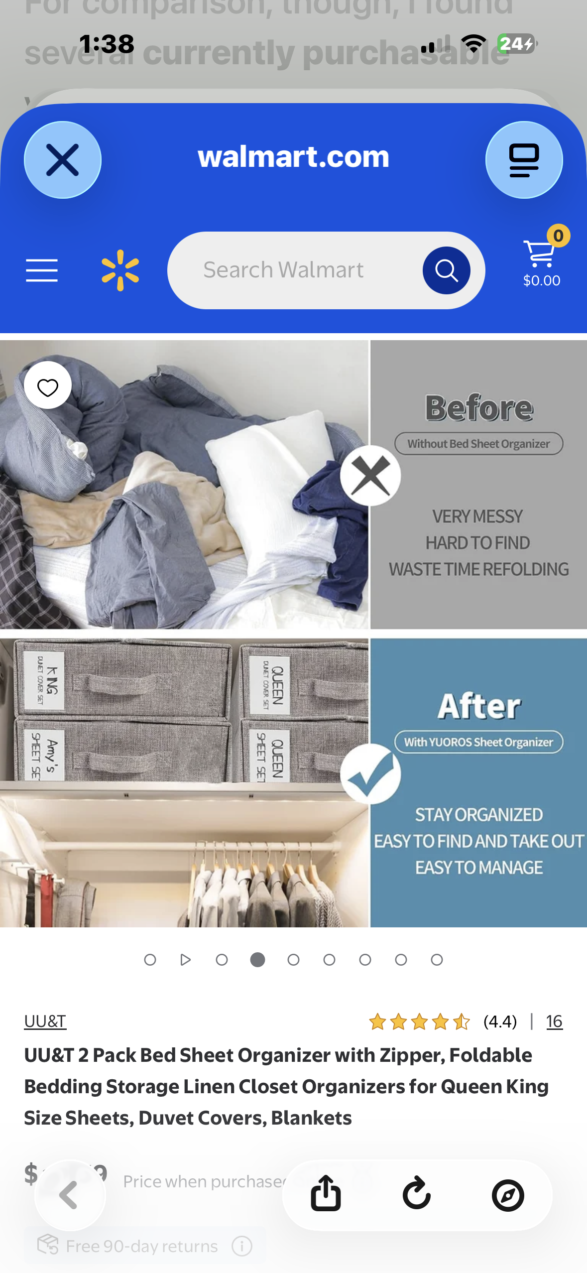 2 Pack Bed Sheet Organizers and Storage, Bedding Storage Boxes, Closet Organizers, Duvets, Blankets, Towel, Clothing, Quality Linen (Beige)