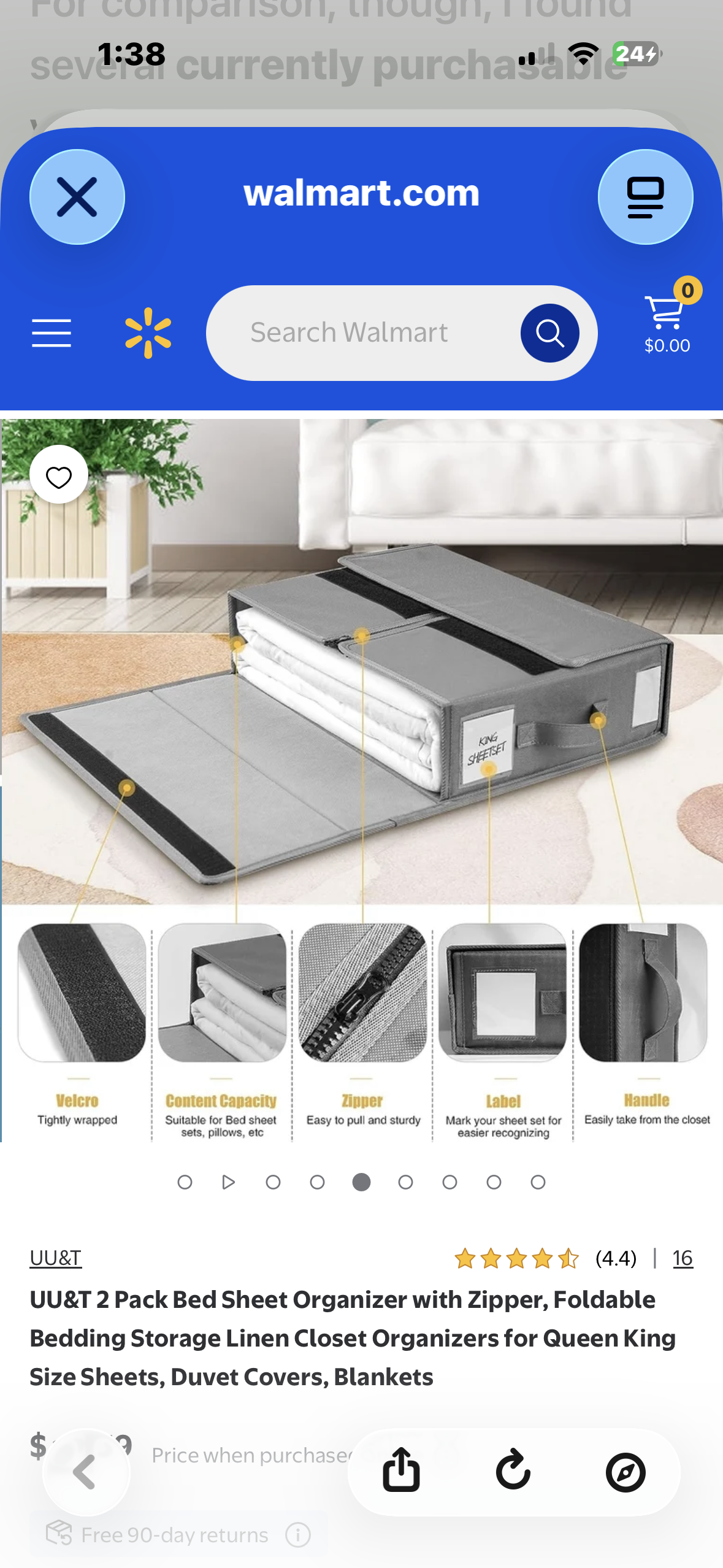 2 Pack Bed Sheet Organizers and Storage, Bedding Storage Boxes, Closet Organizers, Duvets, Blankets, Towel, Clothing, Quality Linen (Beige)