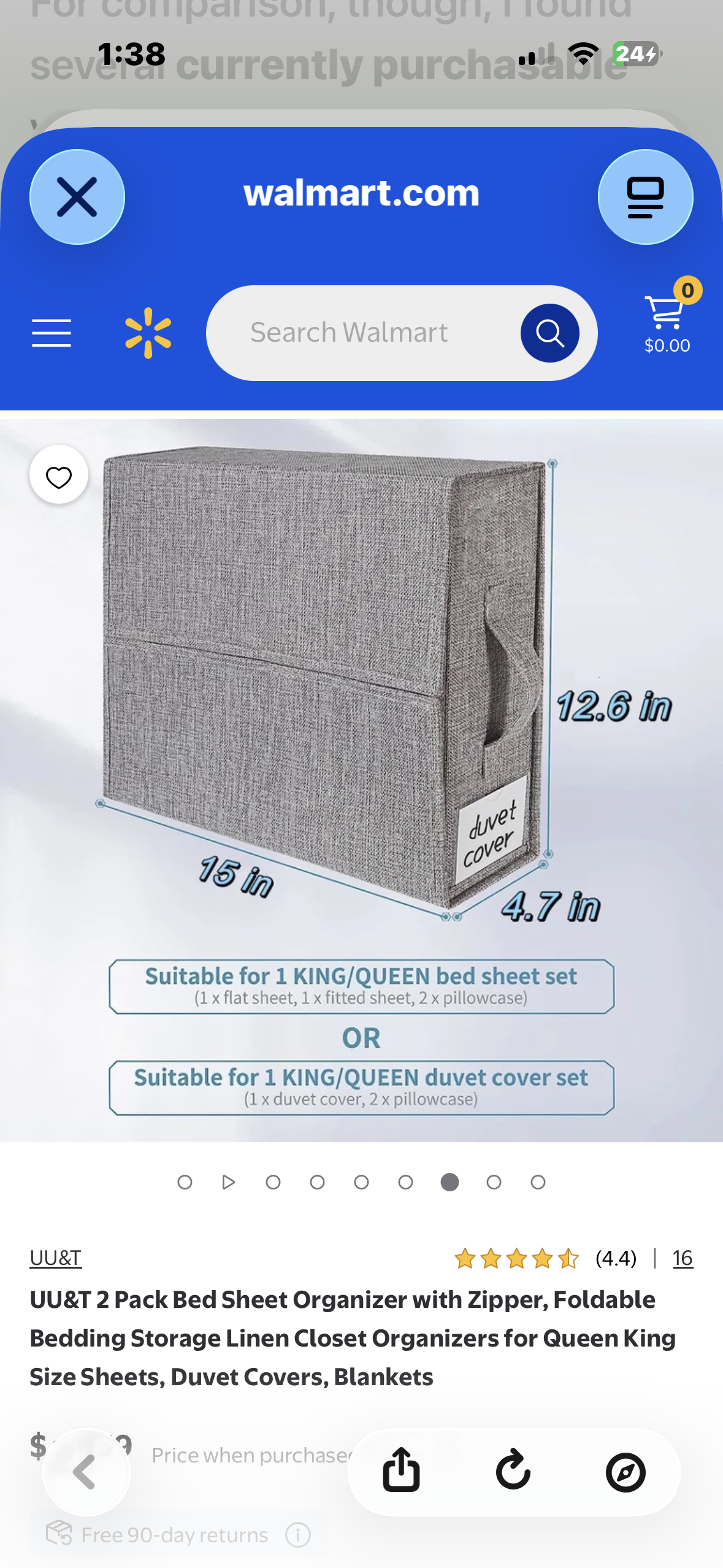 2 Pack Bed Sheet Organizers and Storage, Bedding Storage Boxes, Closet Organizers, Duvets, Blankets, Towel, Clothing, Quality Linen (Beige)