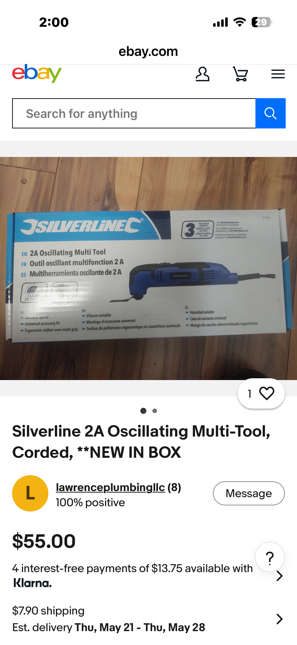 Silverline 2A Oscillating Multi-Tool, Corded, **NEW IN BOX