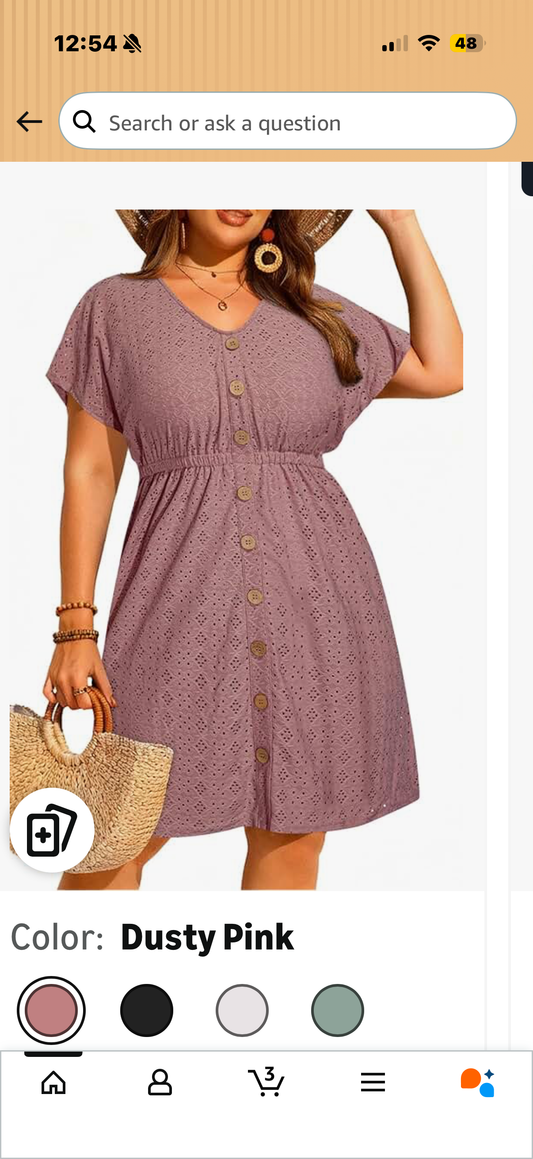 Yonique Plus Size Swimsuit Cover Up Women - Button Down Bathing Suit Coverup 2025 V Neck Hollow Out Beach Dress Swimwear (Size 18)