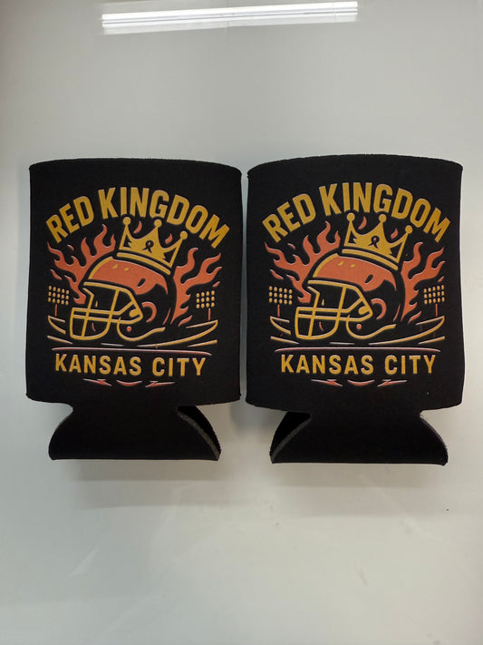Football Helmet KC Set of 2 Koozies
