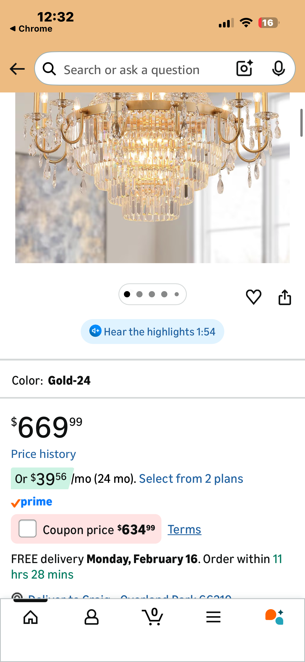 Modern Crystal Chandelier,  Extra Large Gold Chandelier for High Ceilings, 40" 24-Light Round Big Pendant Light Fixtures for Foyer, Staircase, Living Room, Party UL Listed (L1162)