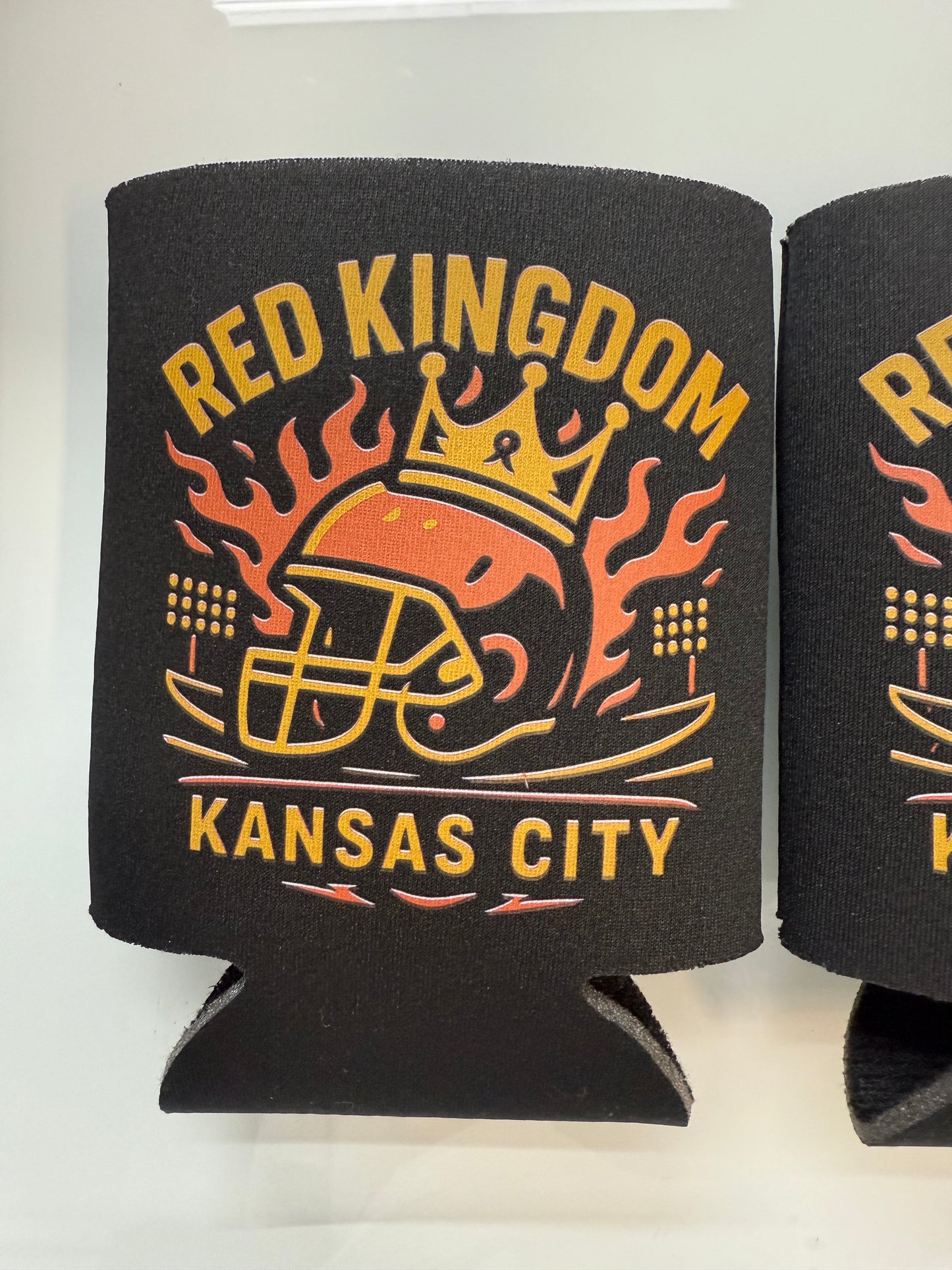 Football Helmet KC Set of 2 Koozies