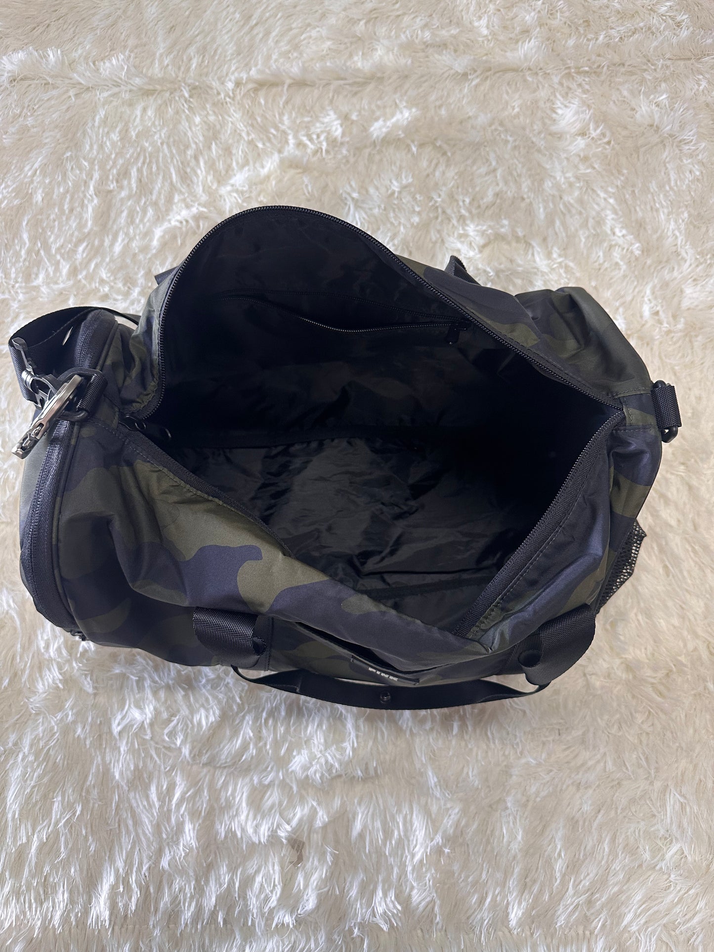 PINK Victoria's Secret Camo Duffel Bag - Green & Black - Gym/Travel