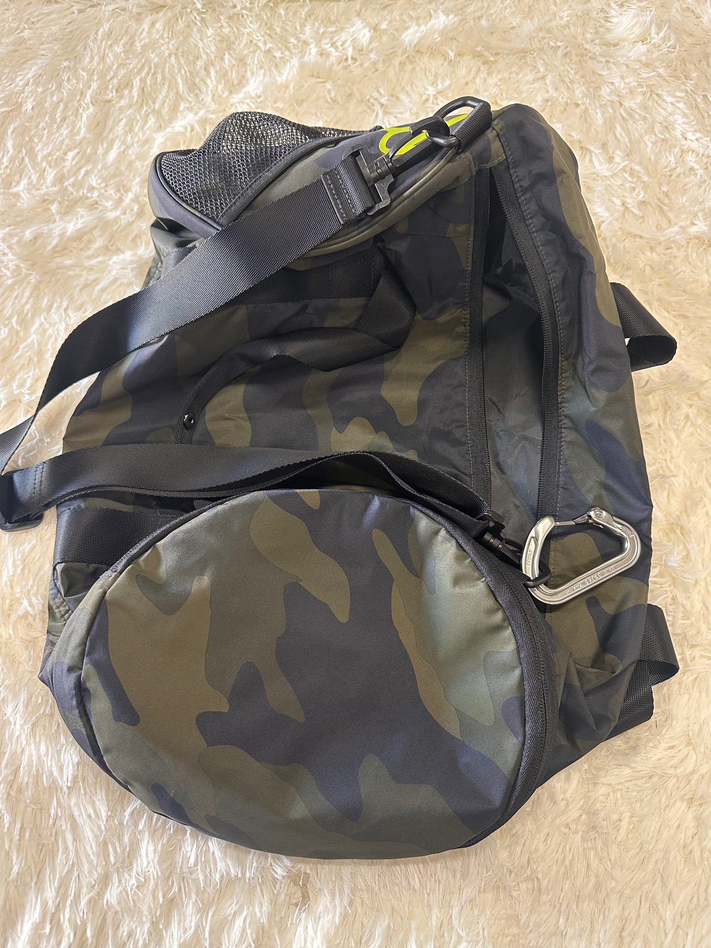 PINK Victoria's Secret Camo Duffel Bag - Green & Black - Gym/Travel
