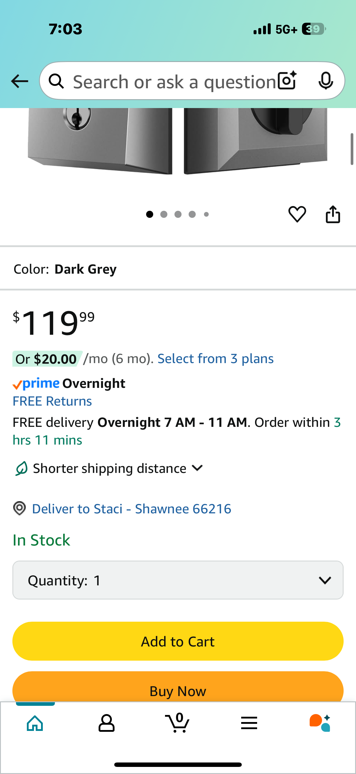 TCL Smart Lock D2 Plus, AI Fingerprint Recognition Built-in Doorbell Door Lock, Keyless Entry Security Electronic Deadbolt for Front Door, Works with Alexa, Auto Lock, Voice Control, Easy Install