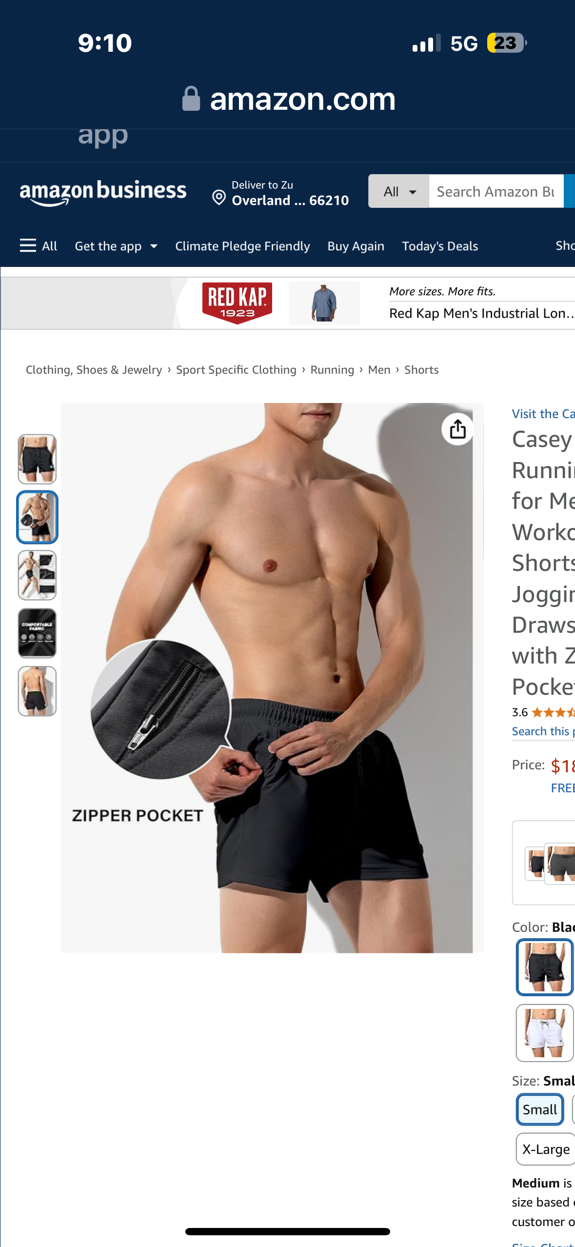 Casey Kevin Running Shorts for Men 3 Inch Workout Athletic Shorts Mens Gym Jogging Drawsting Shorts with Zipper Pocket Size Medium