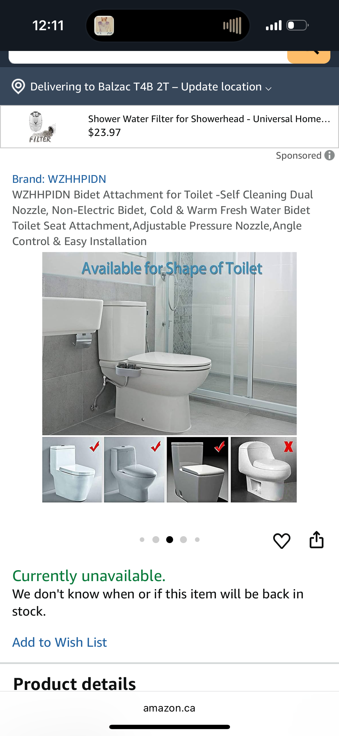 WZHHPIDN Bidet Attachment for Toilet Non-Electric Self-Cleaning Dual Nozzle Fresh Cold Water Sprayer Bidet Adjustable Water Pressure Feminine Wash, Bidet Sprayer for Toilet Easy to Install