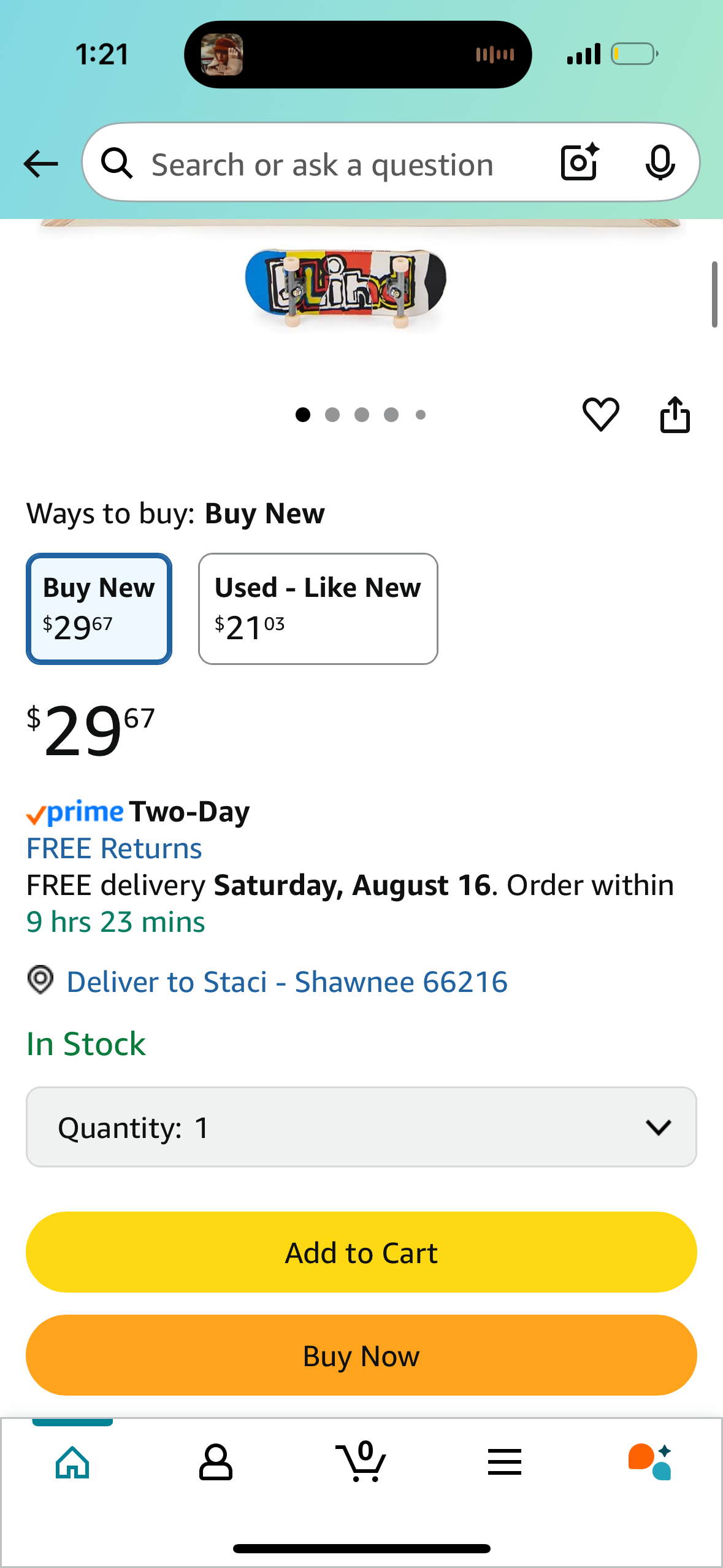 TECH DECK Performance Series, Shred Pyramid Set with Metal Rail and Exclusive Blind Fingerboard, Made with Real Wood, Kids Toy for Boys and Girls Ages 6 and up