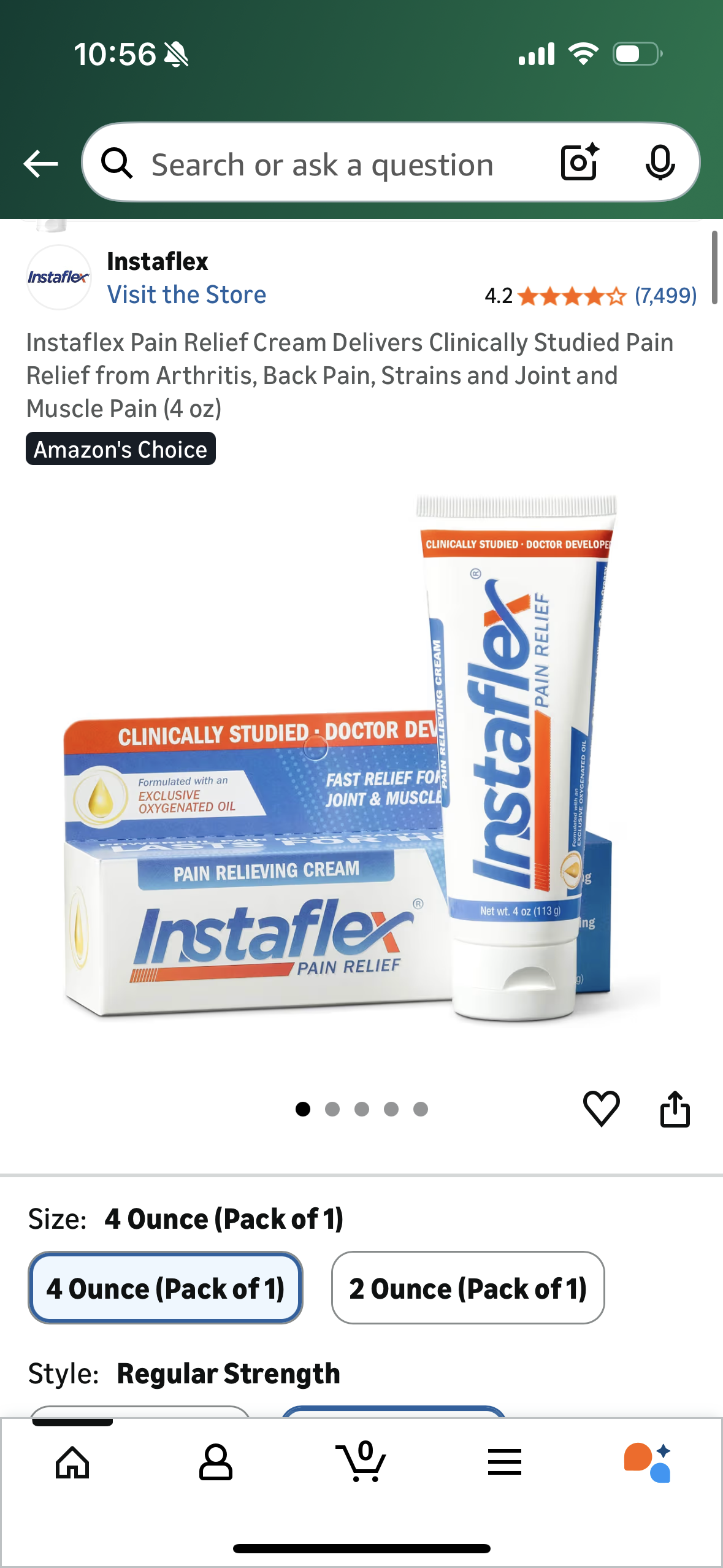 Instaflex Pain Relief Cream Delivers Clinically Studied Pain Relief from Arthritis, Back Pain, Strains and Joint and Muscle Pain (4 oz)