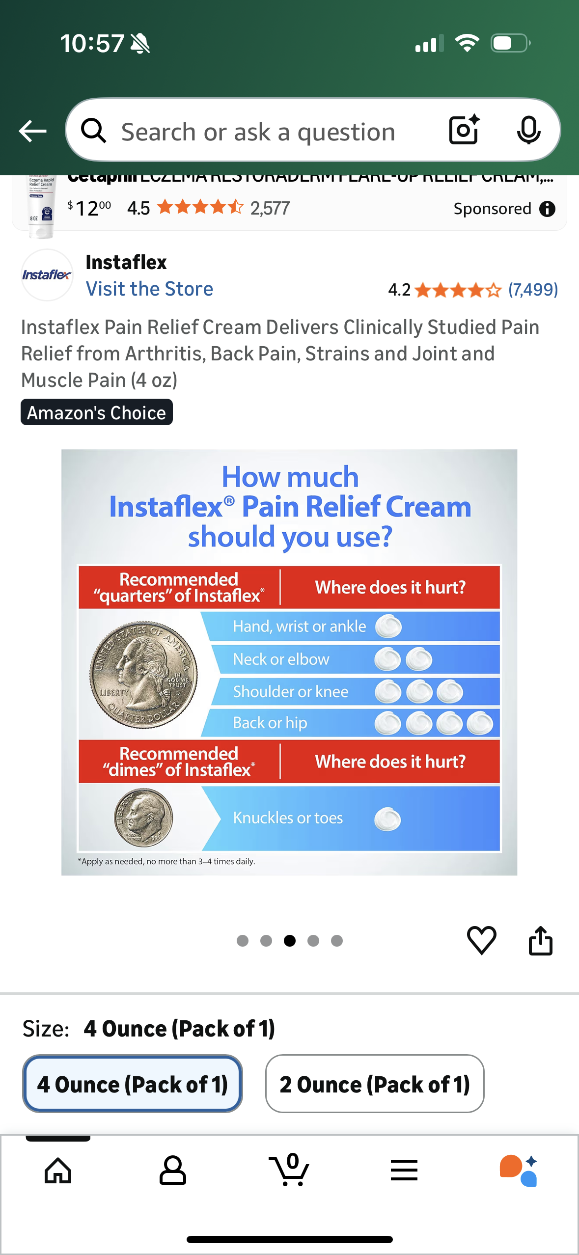 Instaflex Pain Relief Cream Delivers Clinically Studied Pain Relief from Arthritis, Back Pain, Strains and Joint and Muscle Pain (4 oz)