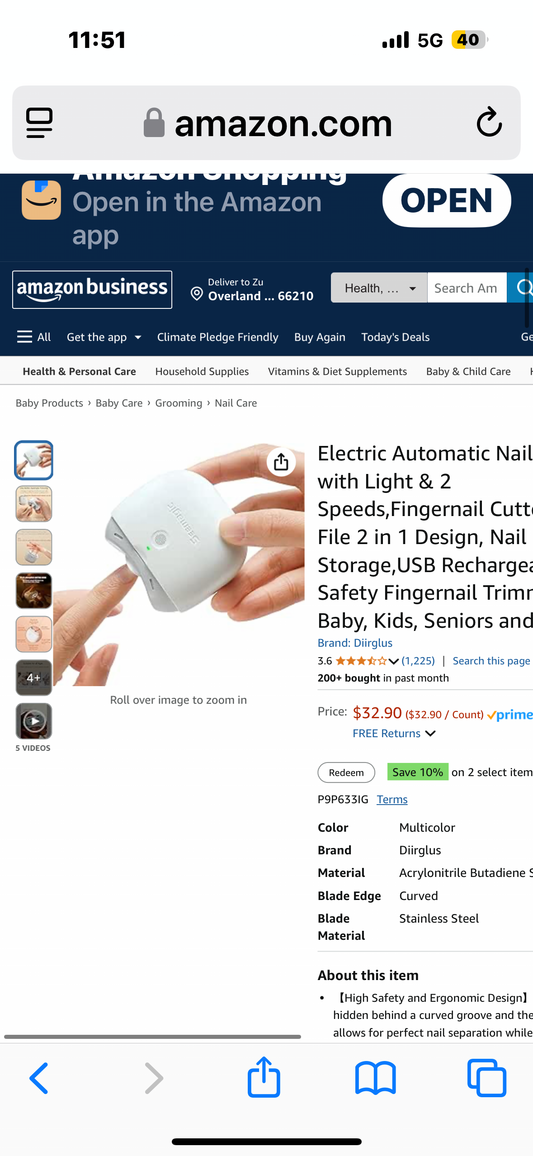 Electric Automatic Nail Clipper