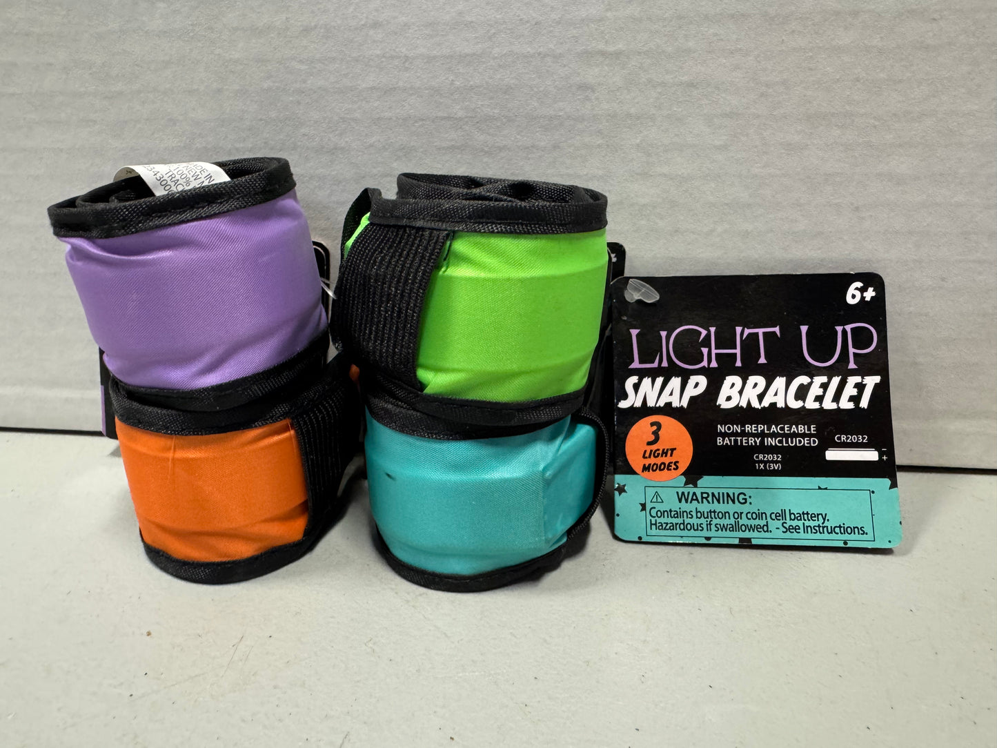 ‼️2 for $3‼️ Light Up Snap Bracelets, 3 Light Modes, Visibility Safety Gear for Halloween, Outdoors, Concerts, Camping