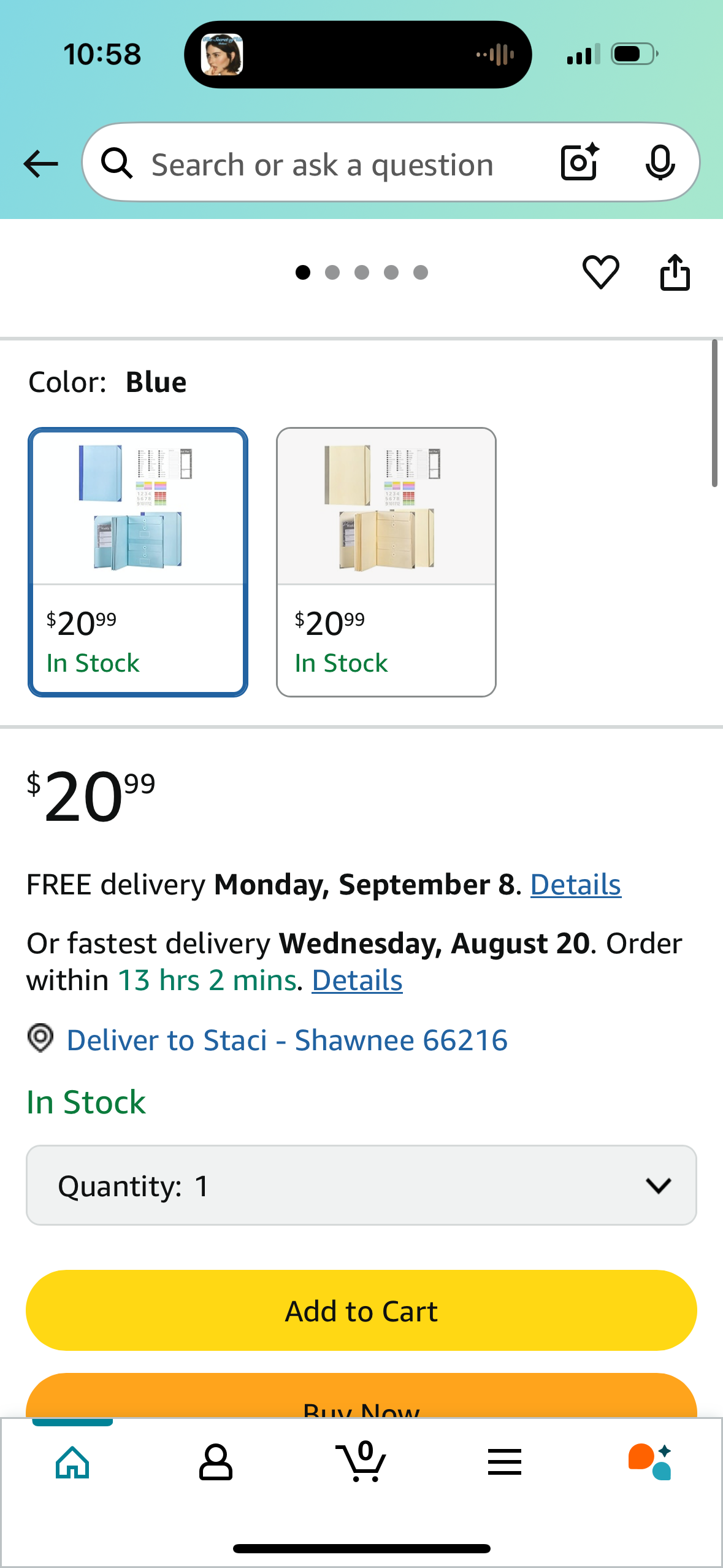 Life Book Document Organizer Veloron Folio in Case I Go Missing Binder Important Document Organizer If i Die Binder Organizer Labelled Expandable Pockets for A4/Legal Sized Papers (Blue)