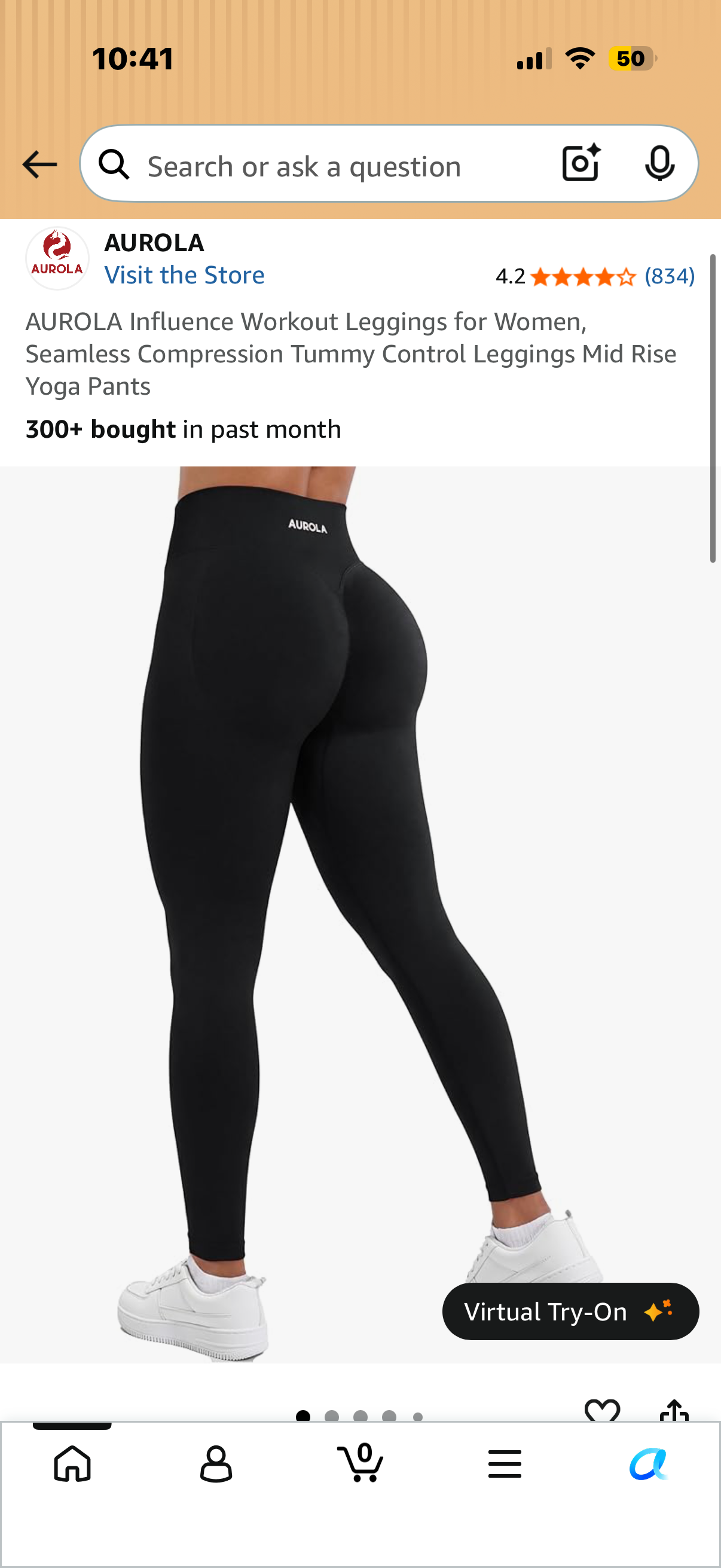 AUROLA Influence Workout Leggings for Women, Seamless Compression Tummy Control Leggings Mid Rise Yoga Pants