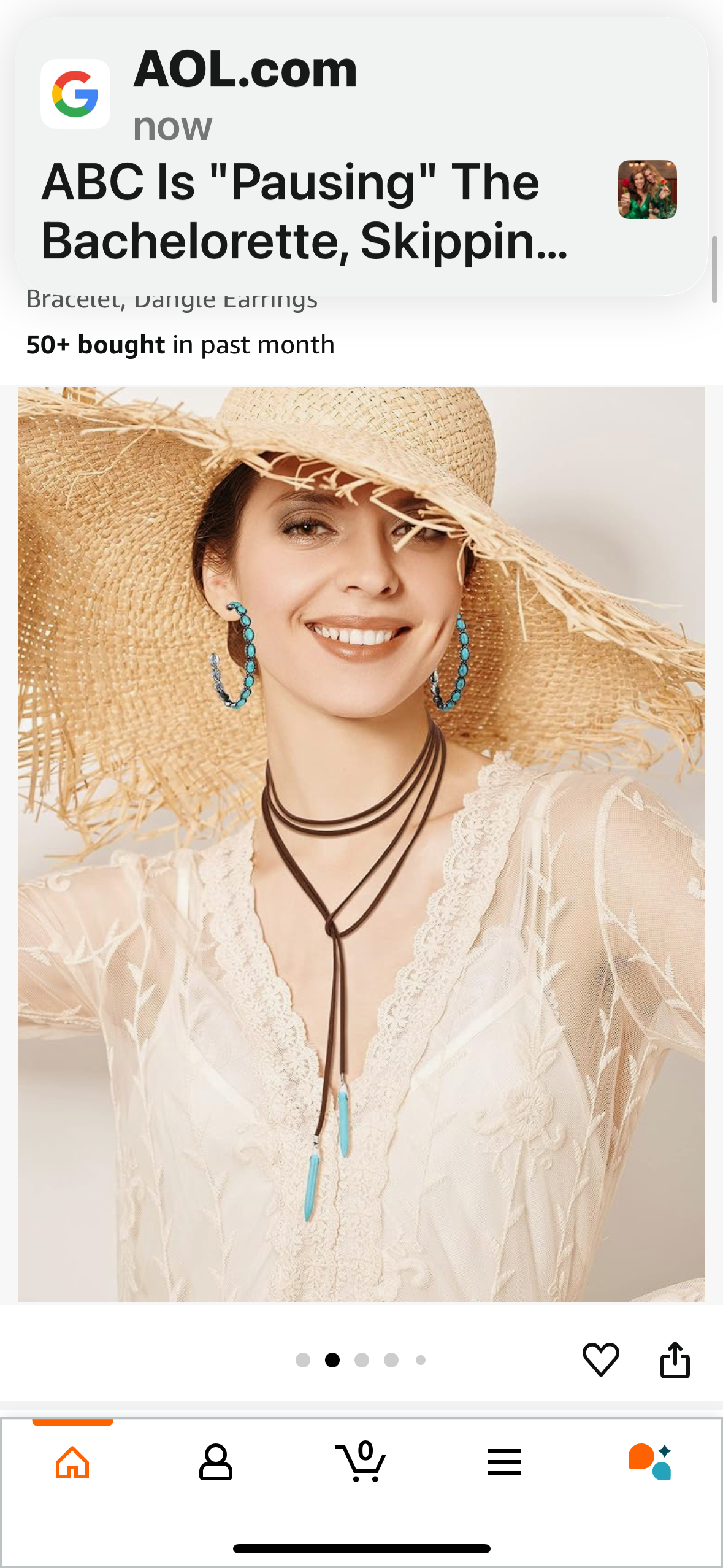Inbagi 3 Pcs Western Jewelry for Women Bohemian Set, Boho Pendant Long Choker, Faux Leather Layered Bracelet, Dangle Earrings