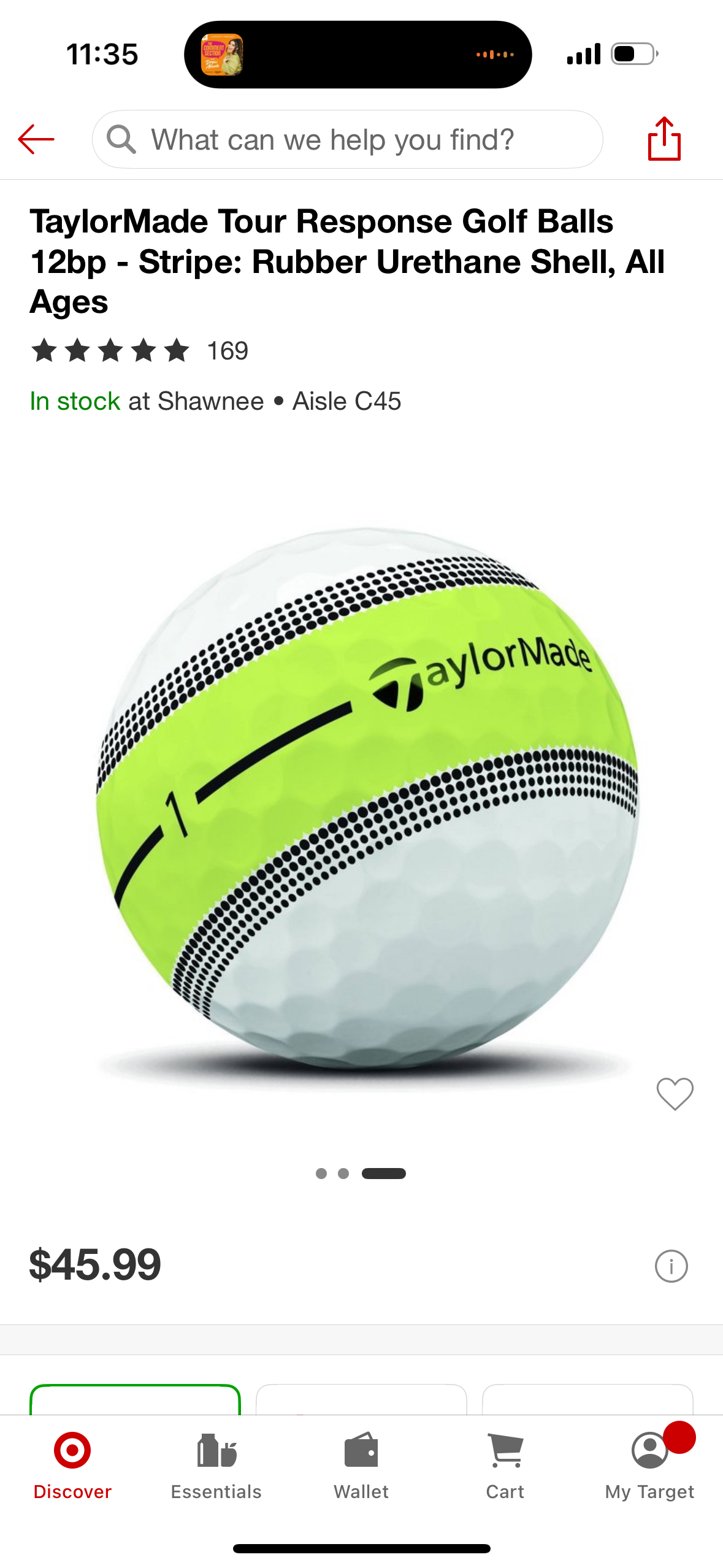 TaylorMade Tour Response Golf Balls 12bp - Stripe: Rubber Urethane Shell, All Ages
