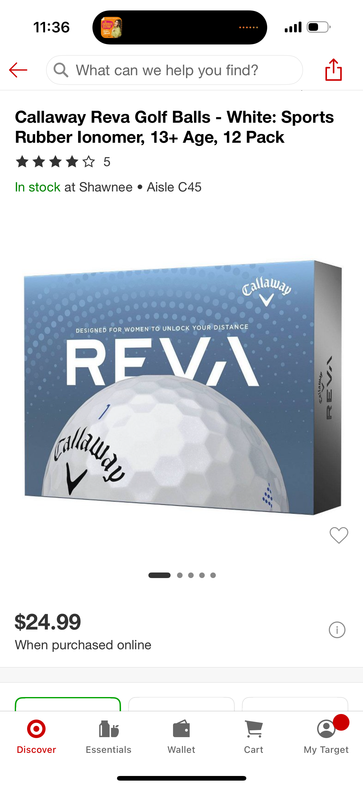 Callaway Reva Golf Balls - White: Sports Rubber lonomer, 13+ Age, 12 Pack