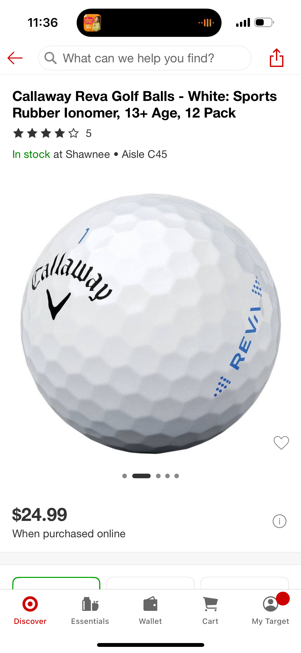 Callaway Reva Golf Balls - White: Sports Rubber lonomer, 13+ Age, 12 Pack