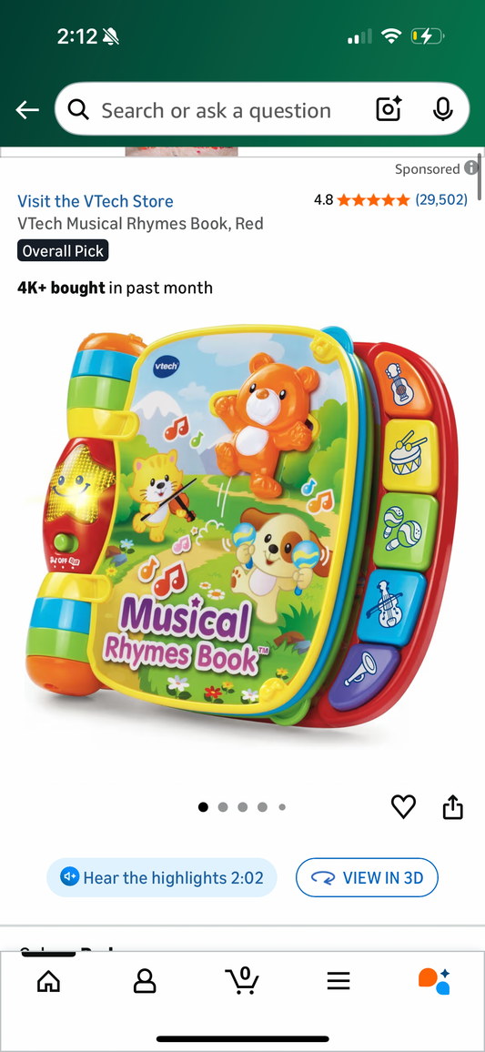 VTech Musical Rhymes Book, Red