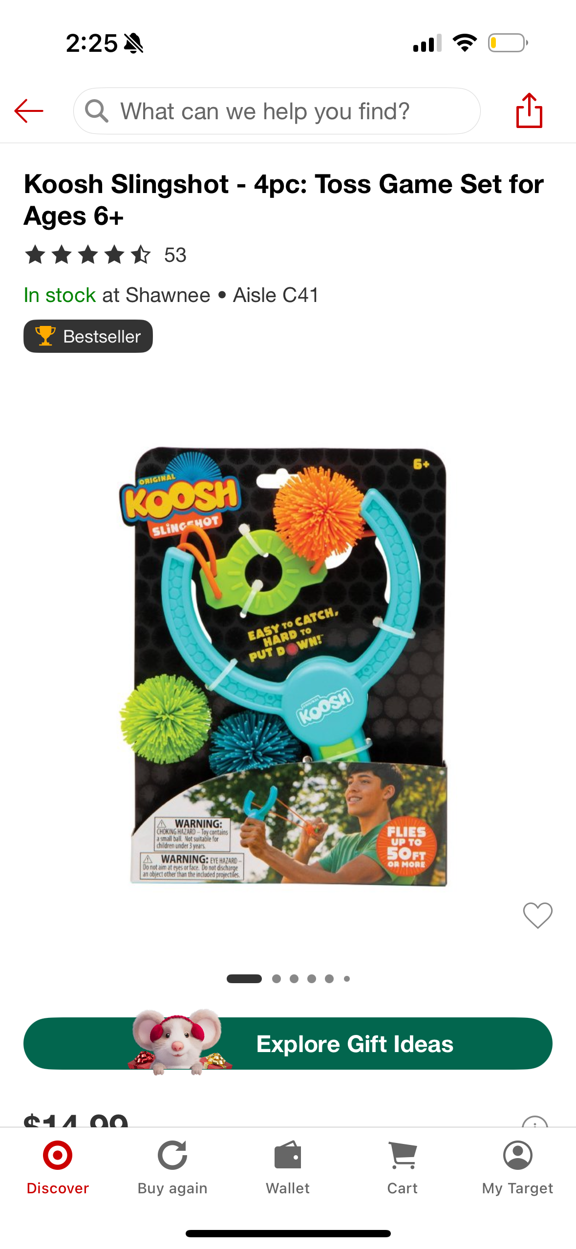 Koosh Slingshot - 4pc: Toss Game Set for Ages 6+