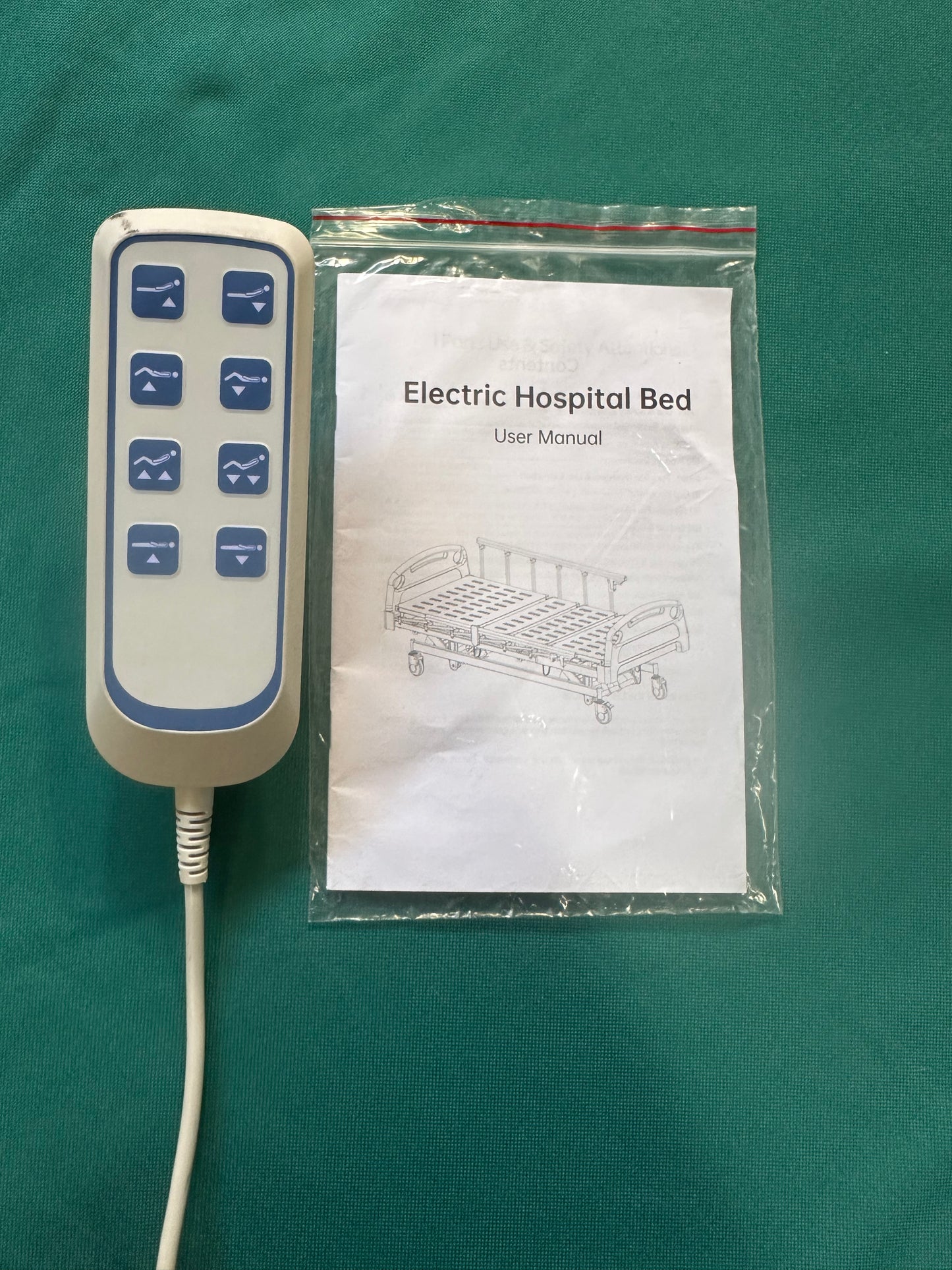 Premium 3 Function Electric Hospital Bed with Mattress & IV Pole. (B1138)