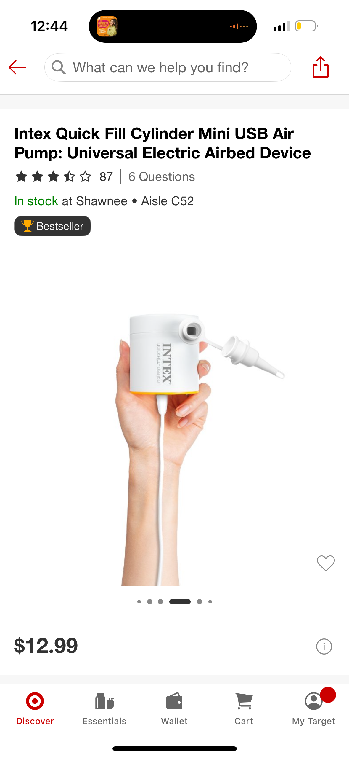 Intex Quick Fill Cylinder Mini USB Air Pump: Pool Toys, Anything Inflatable