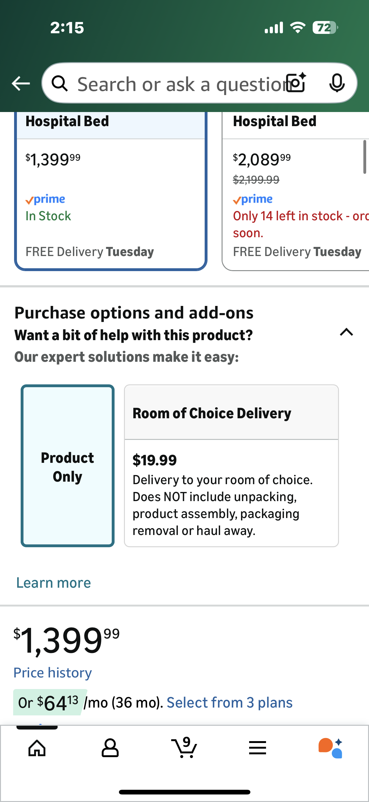Premium 3 Function Electric Hospital Bed with Mattress & IV Pole. (B1138)