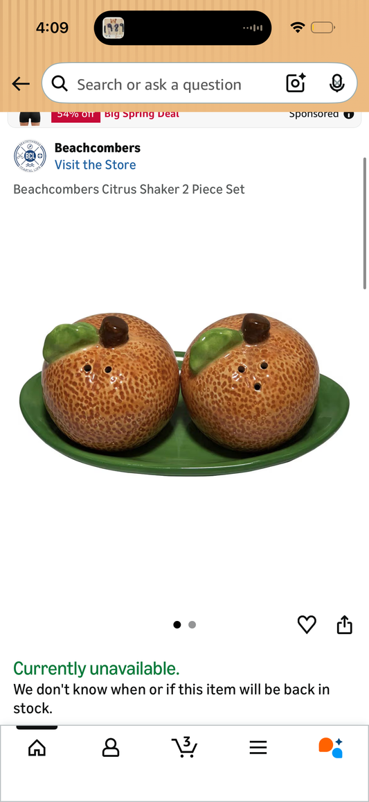 Beachcombers Citrus Shaker 2 Piece Set