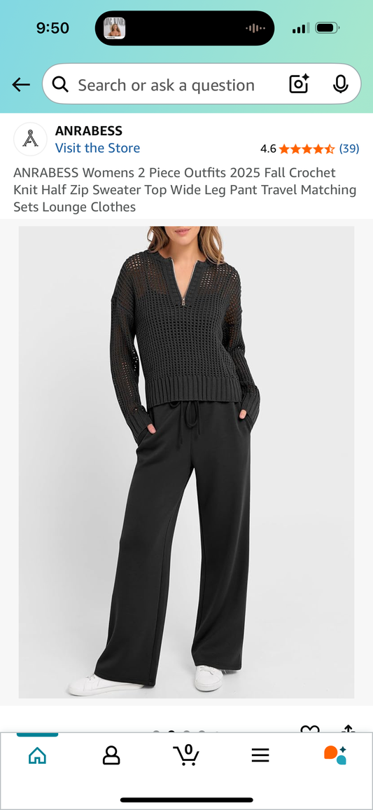 Women’s 2 Piece Lounge Set (Size X-Large)