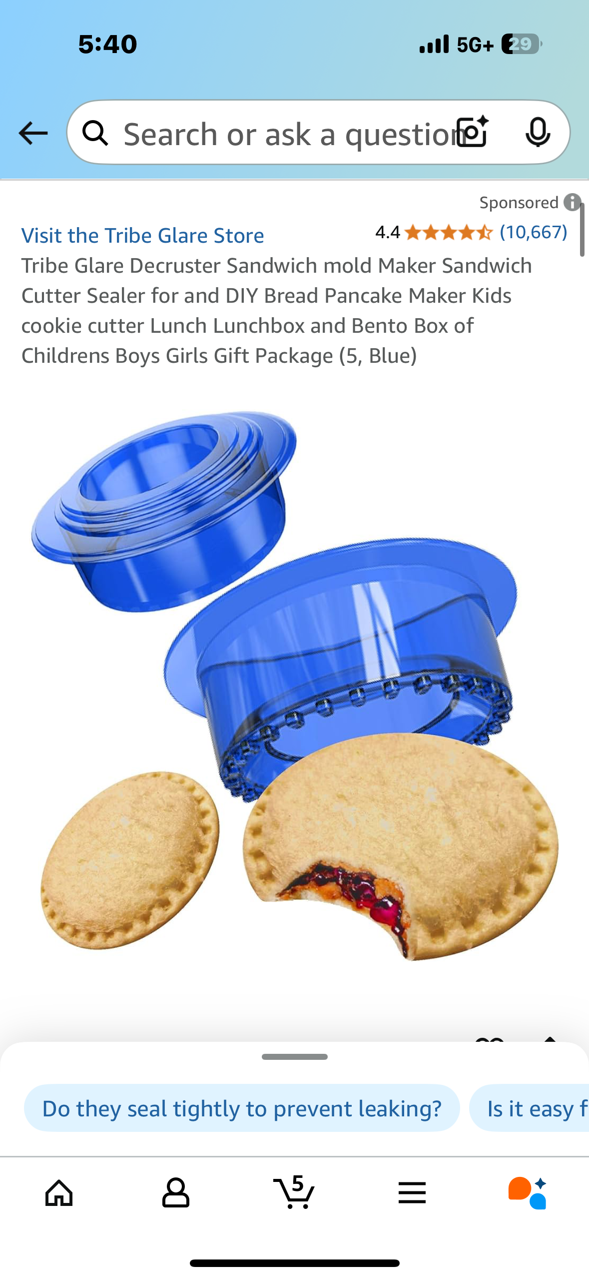 Sandwich Cutter and Sealer - Crustless Sandwich Maker - Cut and Seal - Lunch Box and Bento Box - Boys, Girls, Kids Lunch - Sandwich Cutters for Kids - Triangle, Circle, Square
