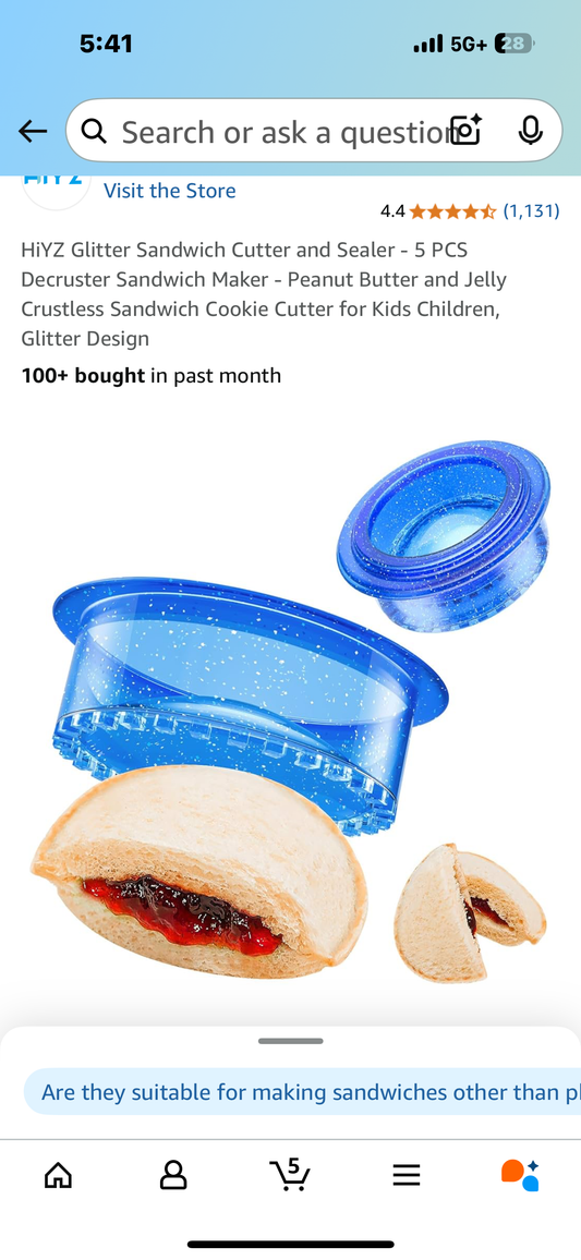 Sandwich Cutter and Sealer - Crustless Sandwich Maker - Cut and Seal - Lunch Box and Bento Box - Boys, Girls, Kids Lunch - Sandwich Cutters for Kids - Triangle, Circle, Square