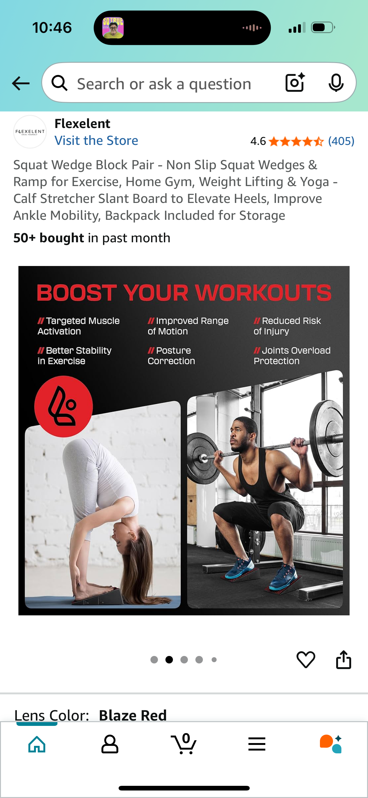 Squat Wedge Block Pair - Non Slip Squat Wedges & Ramp for Exercise, Home Gym, Weight Lifting & Yoga - Calf Stretcher Slant Board to Elevate Heels, Improve Ankle Mobility