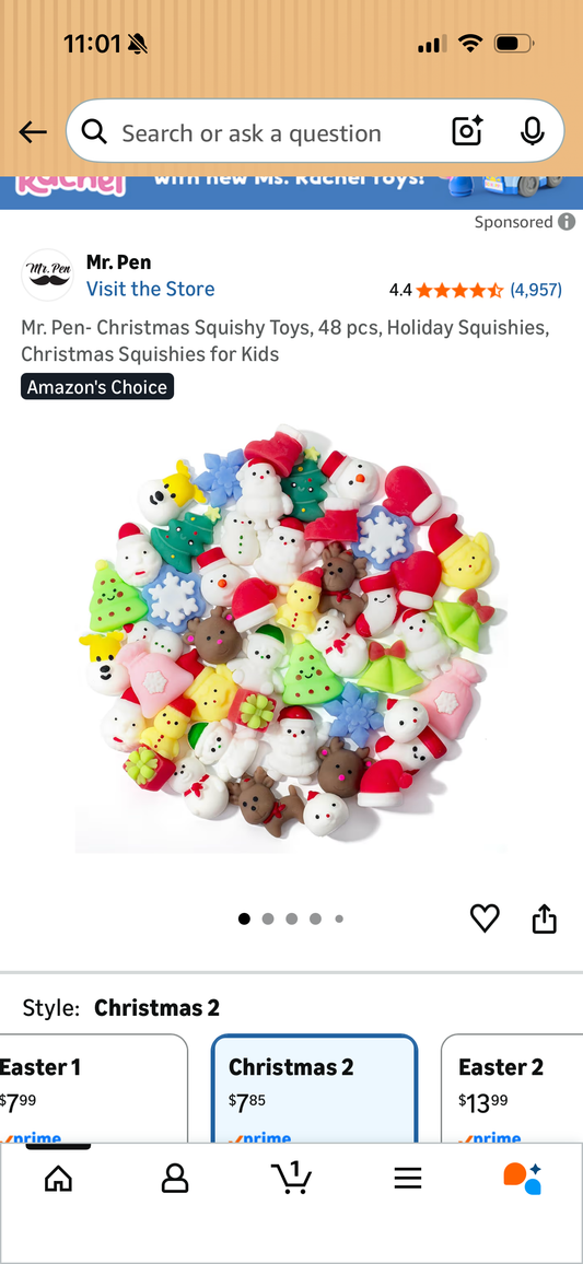 Mr. Pen- Christmas Squishy Toys, 48 pcs, Holiday Squishies, Christmas Squishies for Kids
